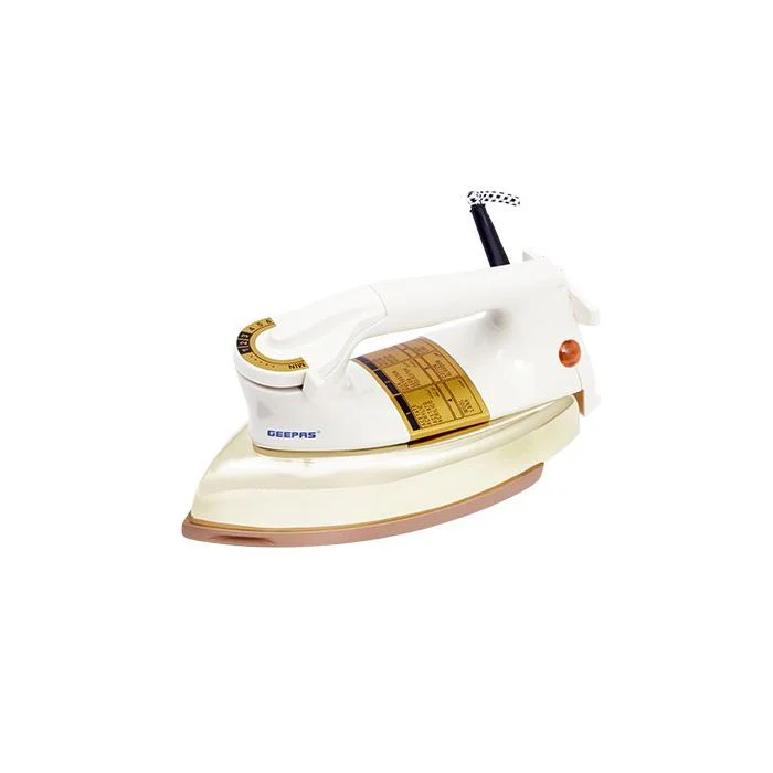 Geepas GDI2750 Automatic Heavy Weight Dry Iron | 1000W Power| Non-Stick Golden Teflon Soleplate| Adjustable Temperature Control | Overheat Protection| 7-Year Warranty - Image 3