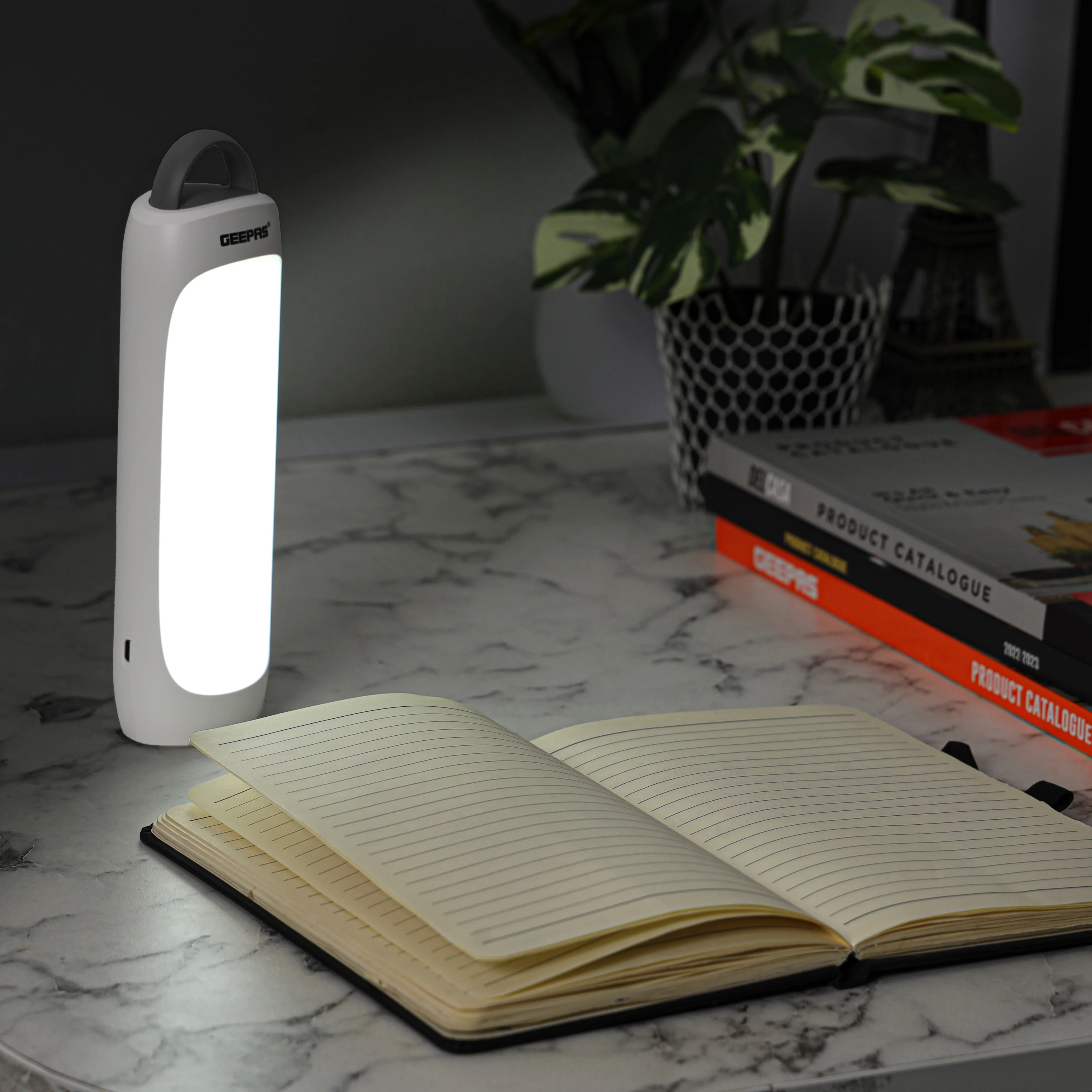 Geepas GE51037 Rechargeable Emergency Lantern | 30 LED Lights | 1200mAh Lithium Battery | USB Charging | Full Charge Indicator | Perfect  for Home & Outdoor Use - Image 2
