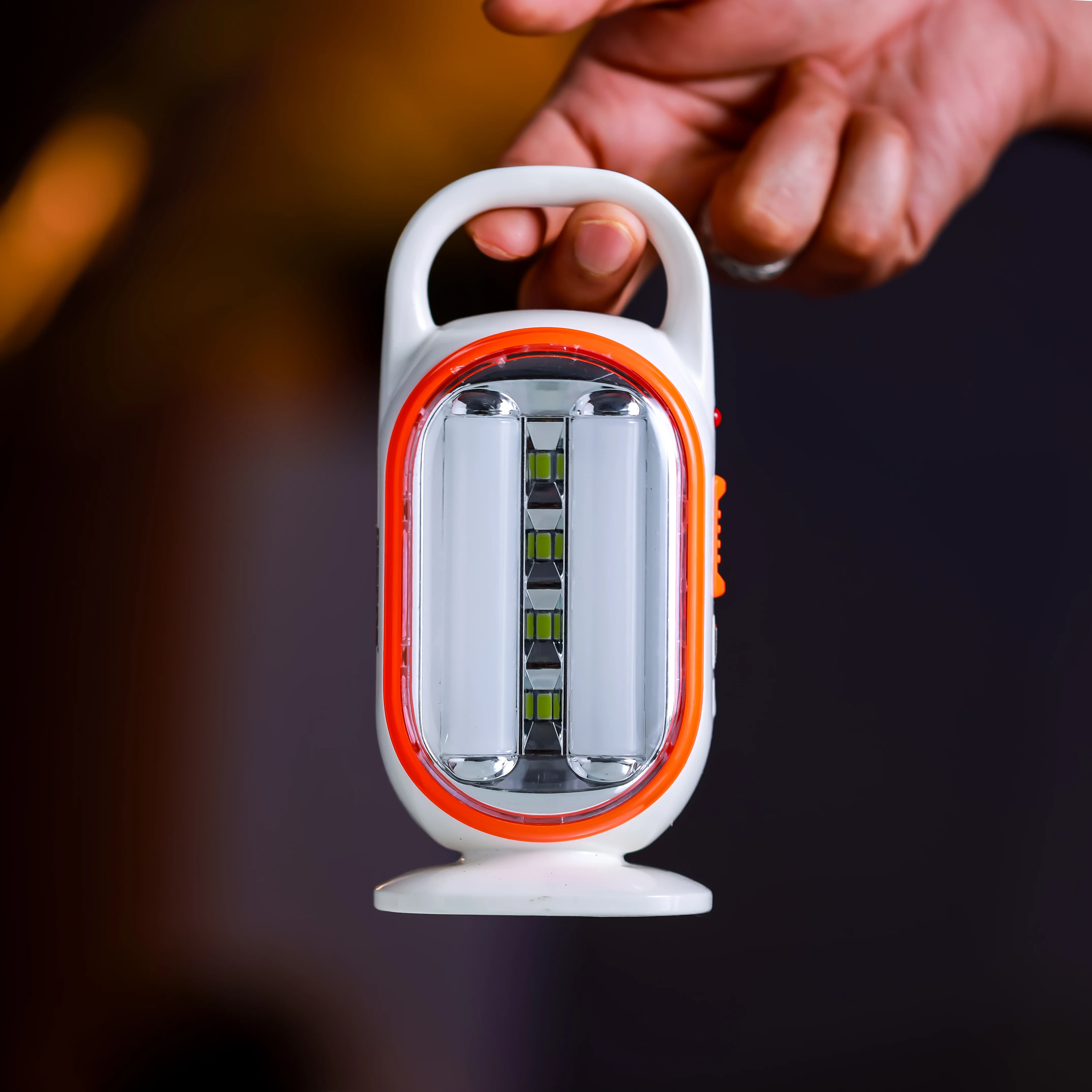 Geepas LED Emergency Lantern- GE53038| Energy Efficient Design, 22 Pieces Hi-Power LEDs,5 Hours Working| Light-Weight Design with Stand| Red and White, 2 Years Warranty - Image 4