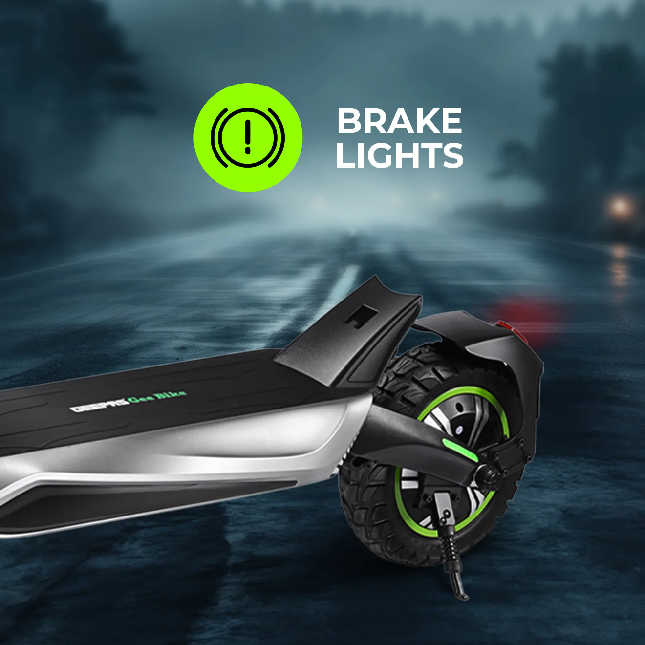 Geepas GEST63089 GeeBike 10-Inch Electric Scooter | Adjustable Speed | LED Display | Front & Rear Suspension | Brake Lights| 45Km/hr Powerful Ride| 1 Year Warranty - Image 4