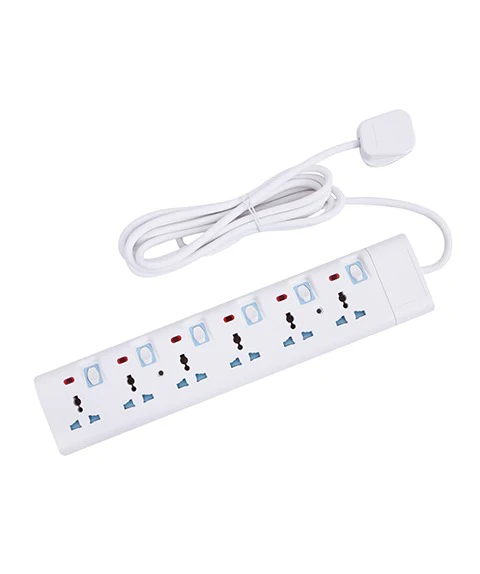 Geepas GES4093 6-Way Extension Socket | Individual Switches | 3m Heavy-Duty Power Cord | 13A Overcurrent Protection | Fireproof Body & UK Fused Plug | 2-Year Warranty - Image 3