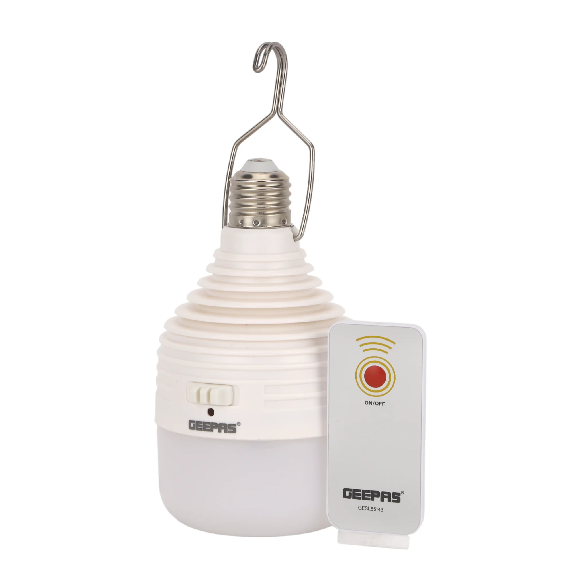 Geepas 10W Rechargeable Emergency LED Bulb GESL55143 |AC/DC Function with Built-in Battery, 40 Super Bright LEDs, Remote Control, 3-in-1 Connect,3H Backup, 2Year Warranty - Image 2