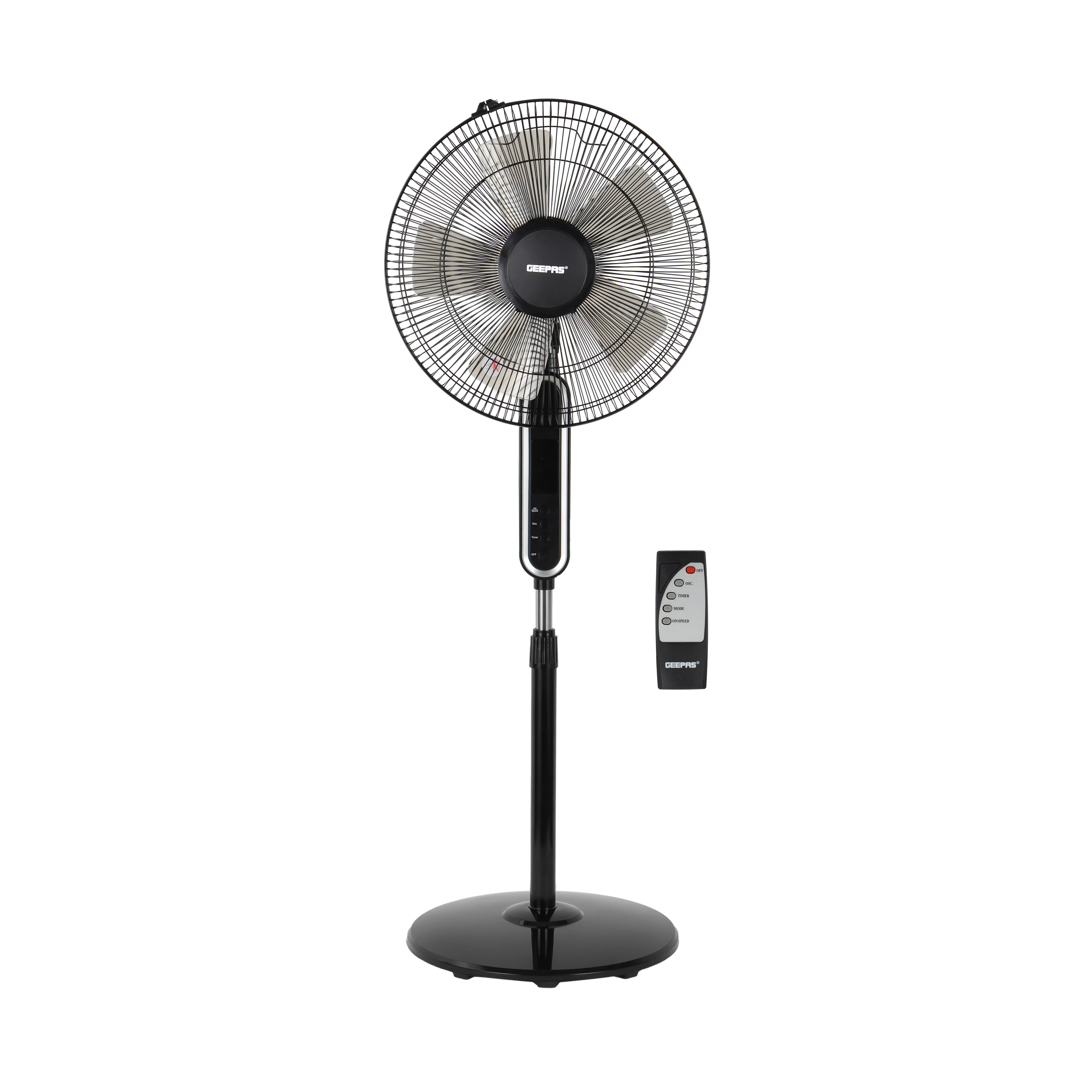 Geepas GF21112 16 Inch Stand Fan with Remote Control | 60W Power| 3 Speed Settings| 5 Durable AS Blades| 7.5 Hour Timer| Wide Oscillation Function| 2 Years Warranty - Image 3