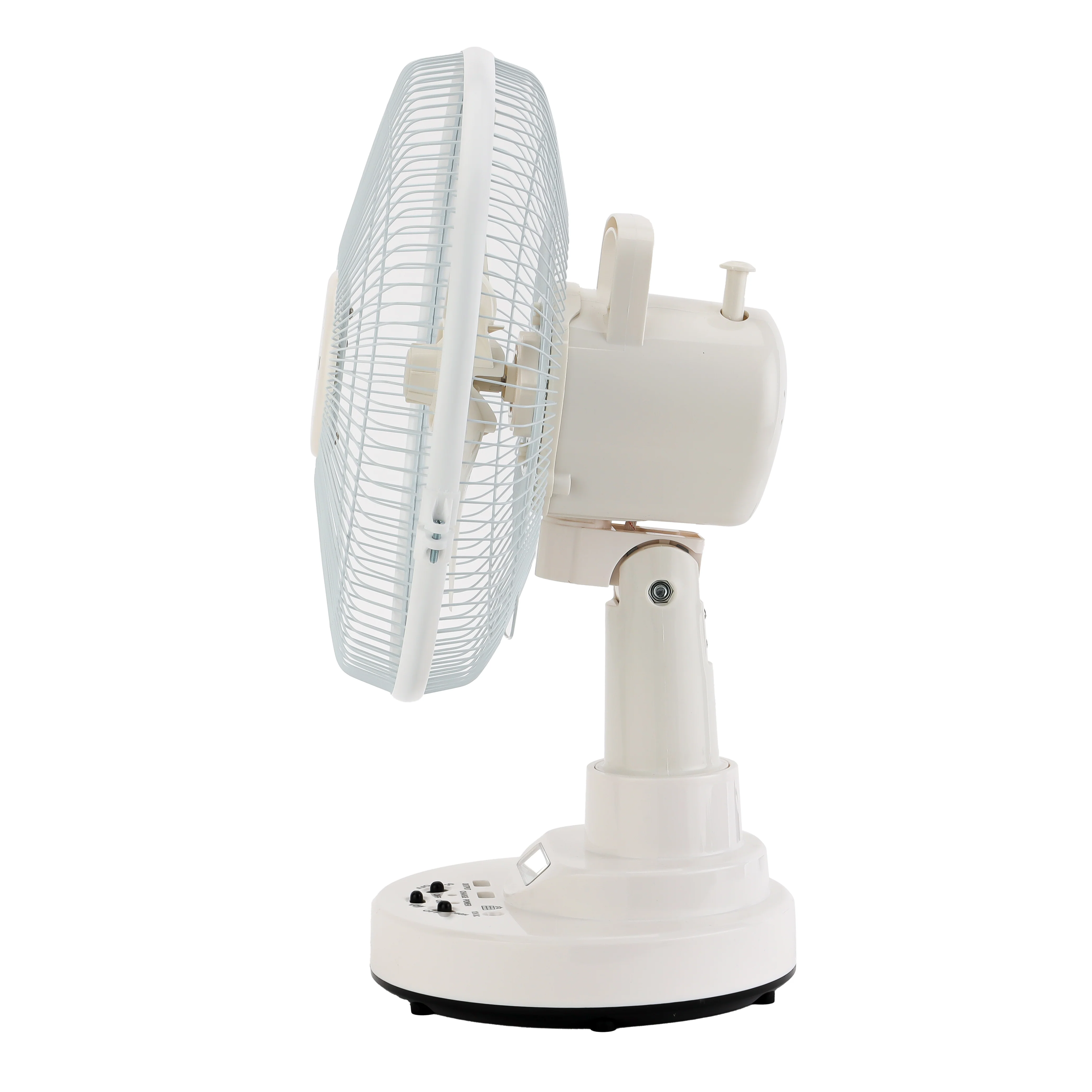 Geepas GF21118 Rechargeable 12-Inch Oscillating Fan | 3-Speed Control | LED Light | Long Battery Backup | Portable Design for Home & Outdoor Use | 2 Years Warranty - Image 4