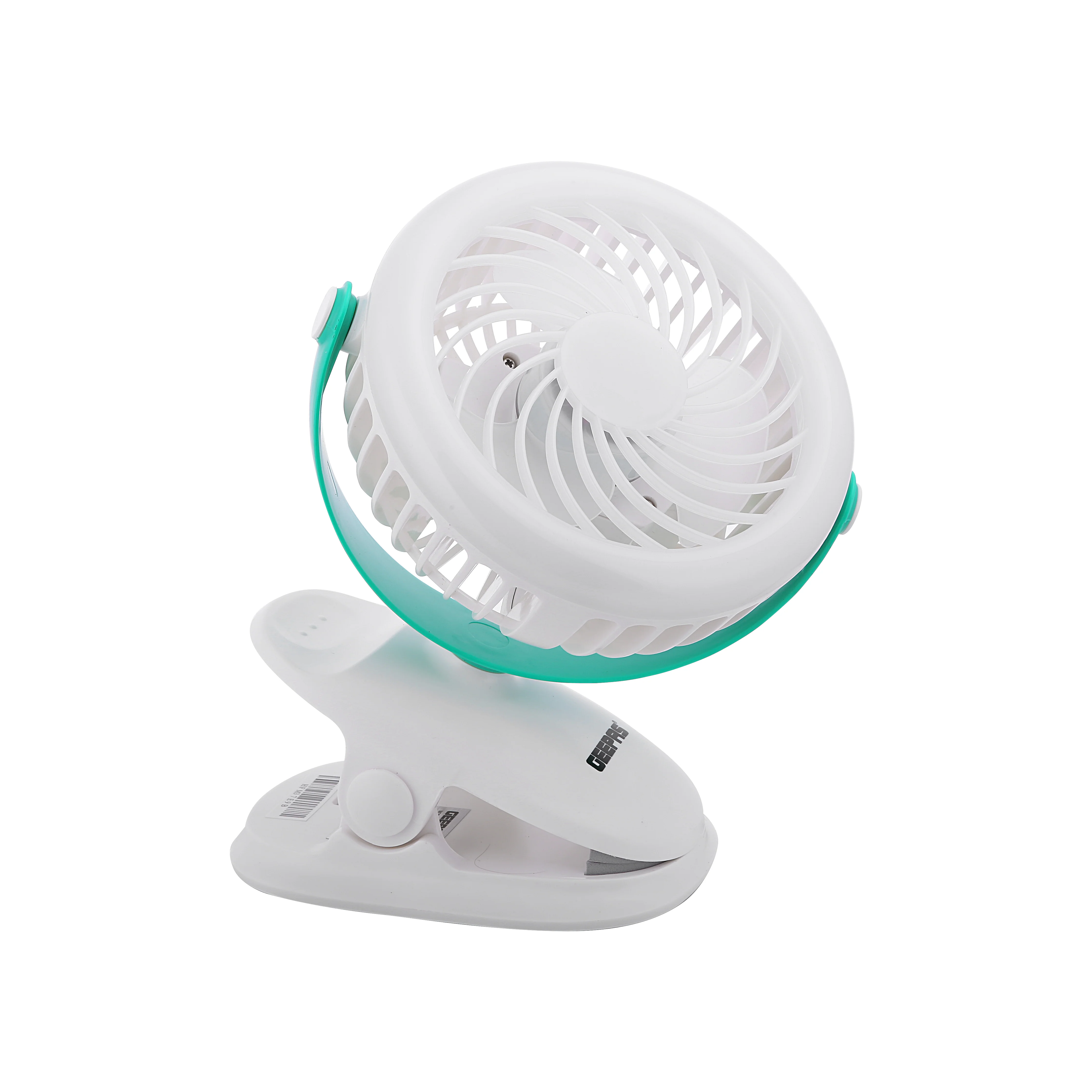Geepas GF21137 Rechargeable Clip Fan with Light | Portable 2-in-1 Cooling Fan & LED Lamp | USB Charging |Adjustable Tilt | Grip Clip | 7 Hours Working | 2 Years Warranty - Image 4