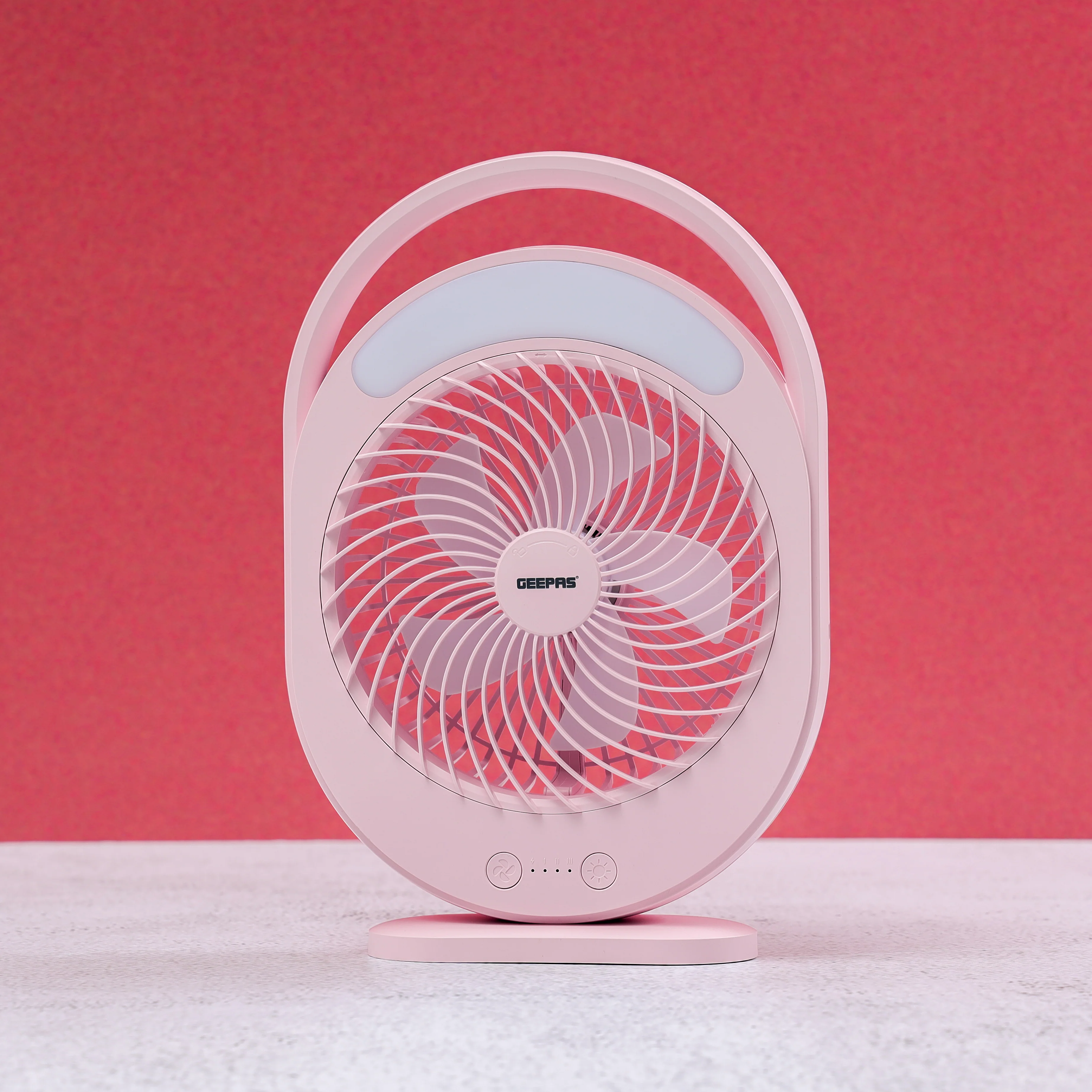 Geepas GF21158 Rechargeable 6 Inch Fan | 4500mAh Battery | 12H Working Time| 3-Speed Control| LED Night Light | Low Noise | Compact & Lightweight | 2 Years Warranty - Image 2