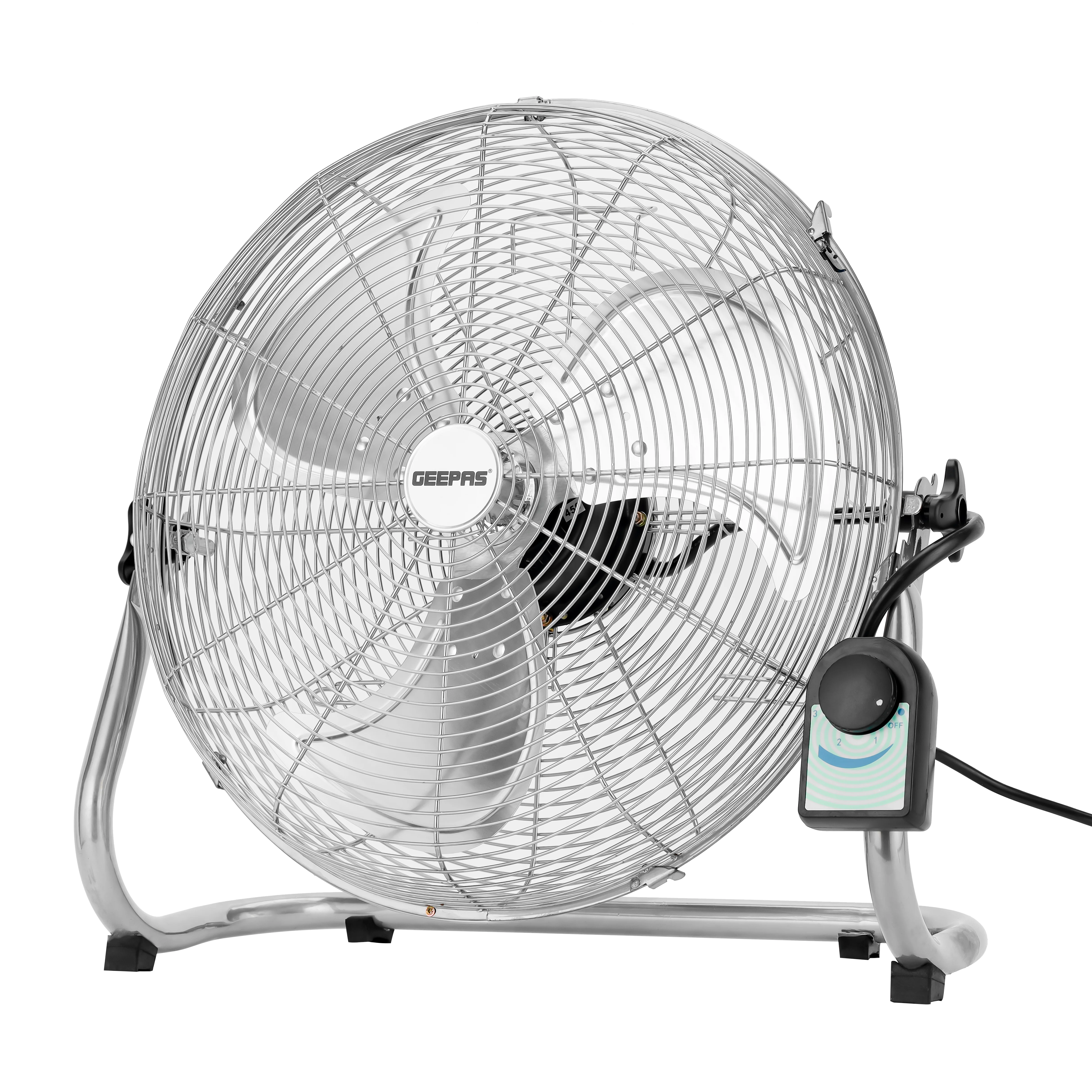 Geepas GF21196 18 Inch Industrial Metal Floor Fan | 150W Copper Motor| Durable Metal Blades | Adjustable Height | Robust Airflow | Energy Efficient | 2 Years Warranty - Image 2