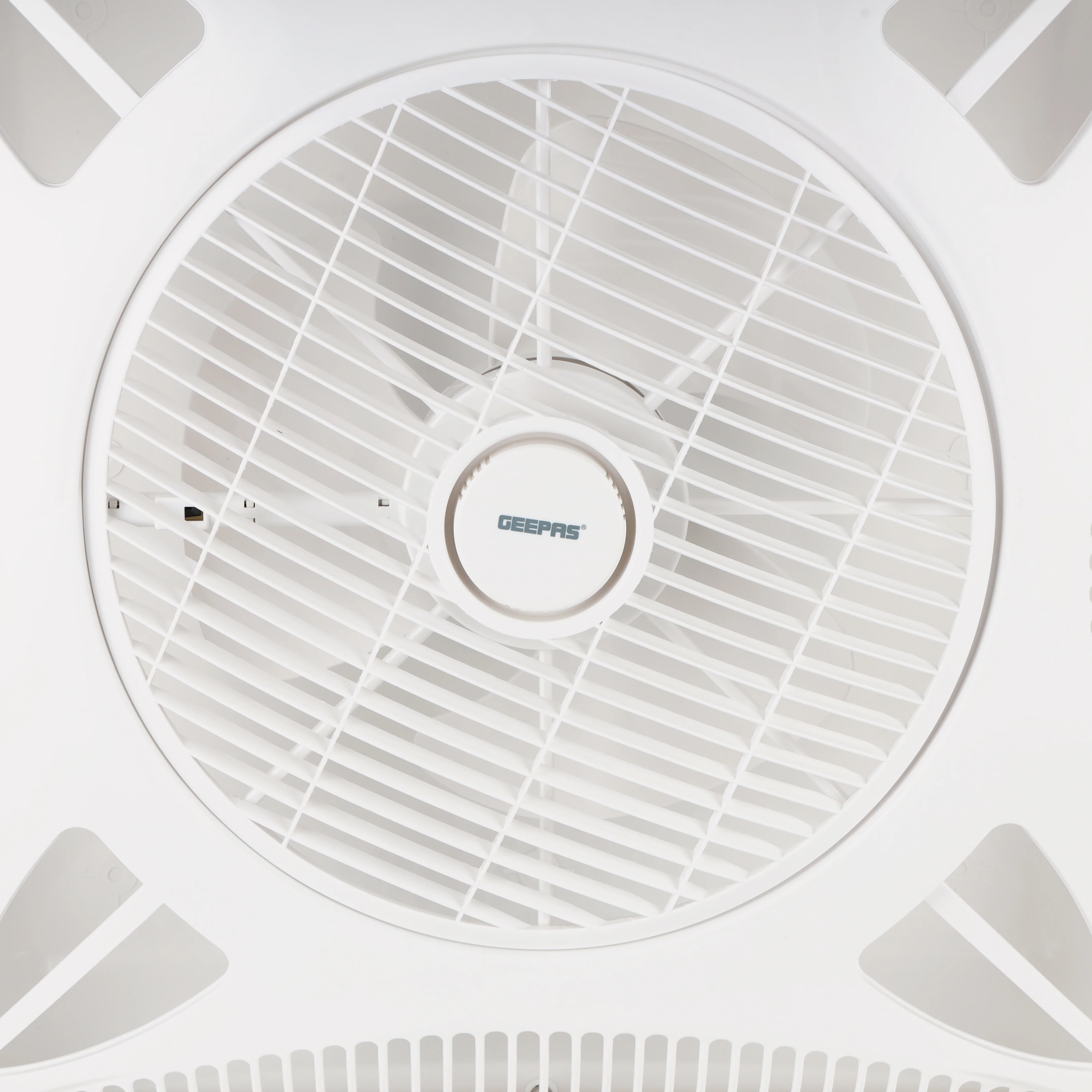 Geepas Grid Fan GF21201 | 14" Rust-Free Fan with 3-Speed Remote, Ionizer & Timer | 1230 RPM, ABS Body, Durable Cooling for Large Rooms | White, 2-Year Warranty - Image 3