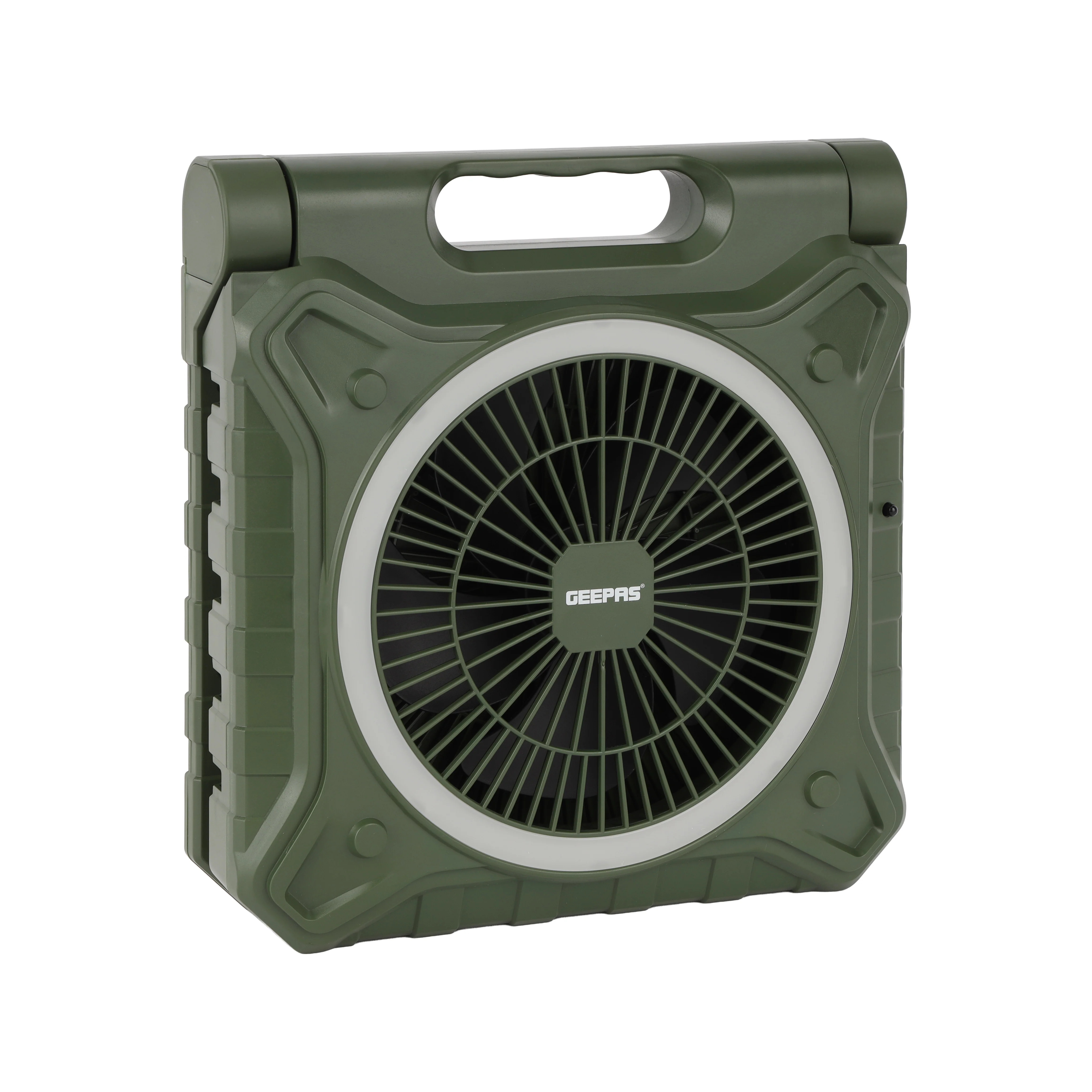 Geepas GF21233 8 Inch Rechargeable Solar Fan| 10000mAh Lithium Battery| Remote Control| LED Lighting| High-Speed Airflow for Home, Outdoor Travel & Emergency Cooling Use - Image 2