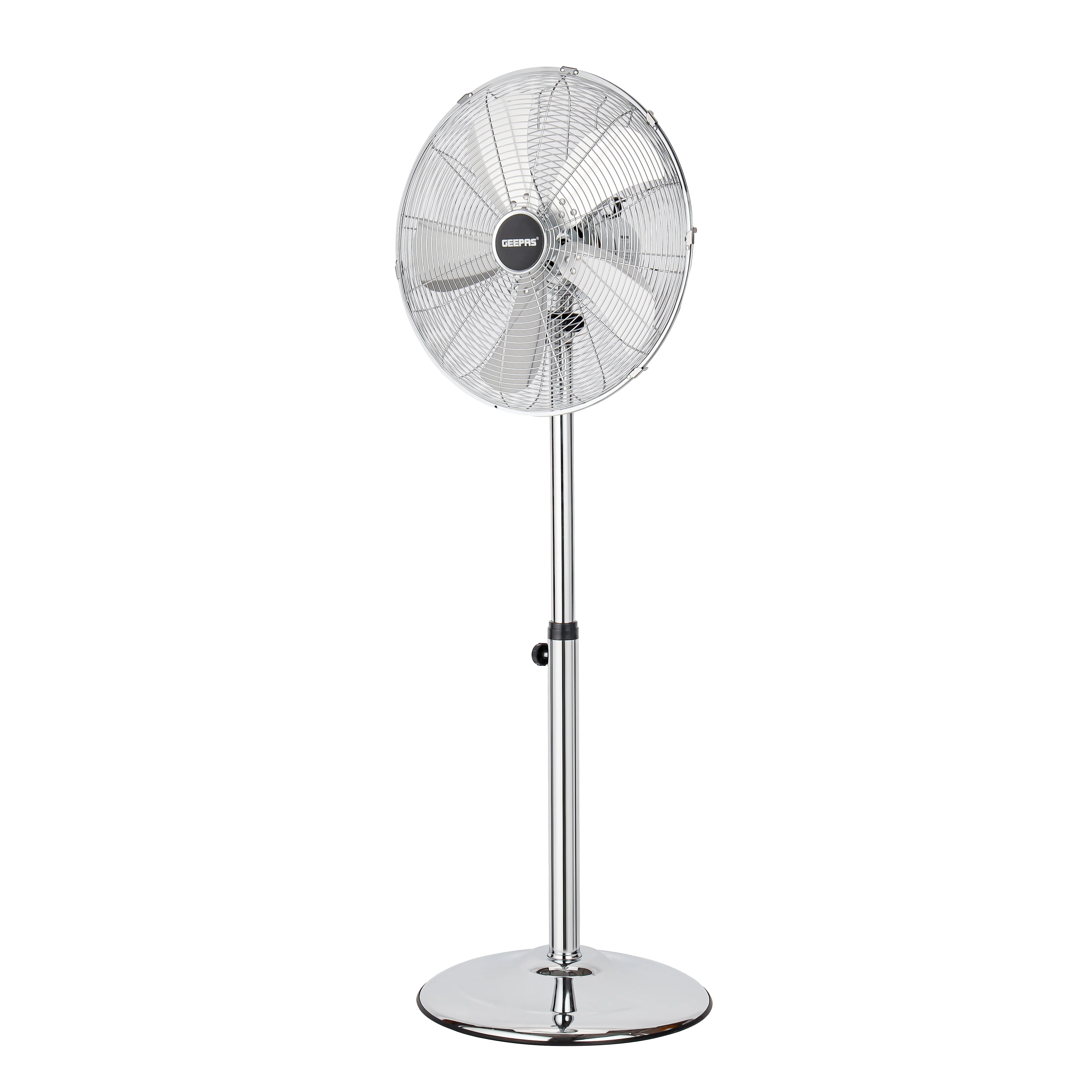 Geepas GF9611 16-Inch Metal Stand Fan | 5 Aluminium Blades | 3 Speed Settings | Silent Operation | Adjustable Height & Oscillation | 50W Motor | 2 Years Warranty - Image 2