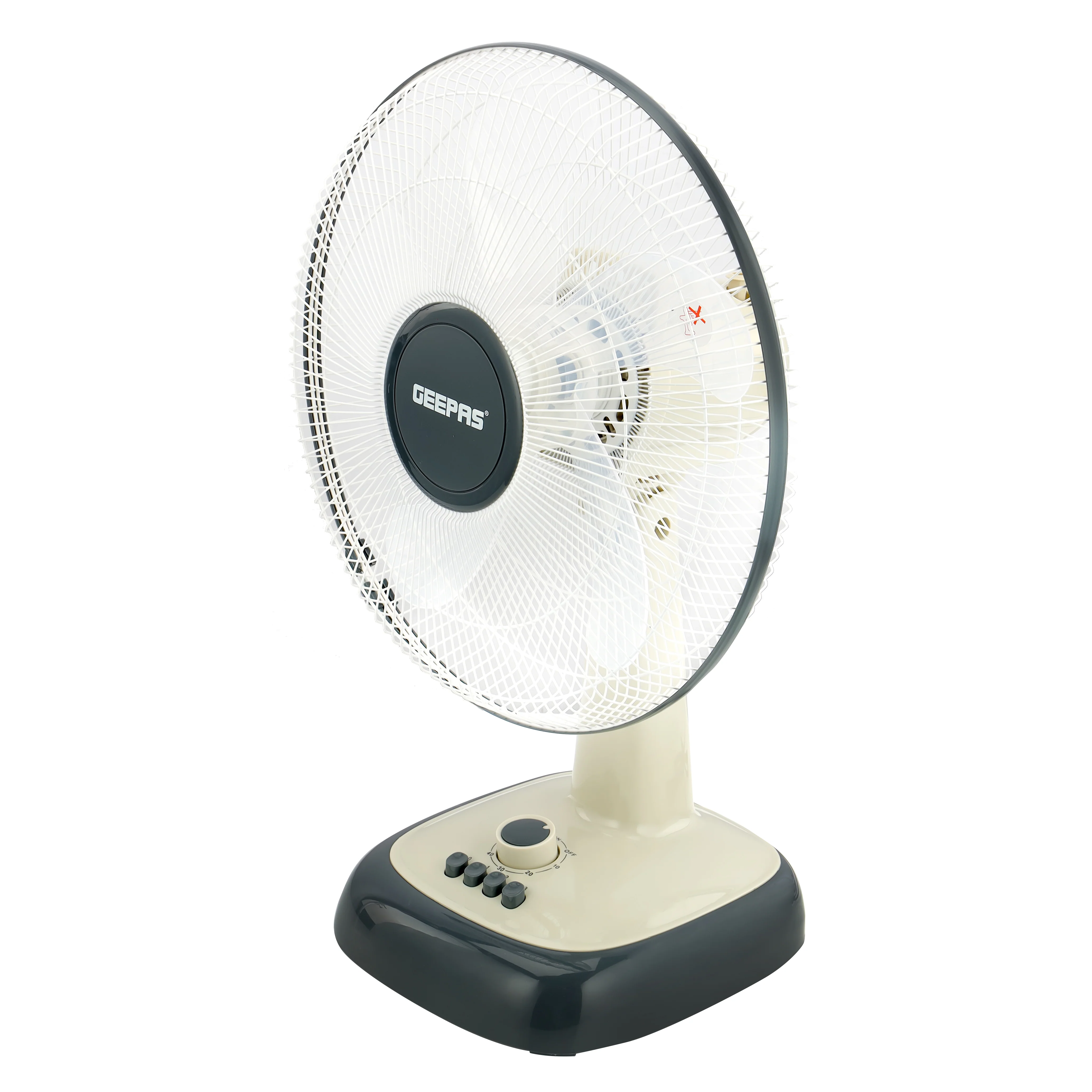 Geepas GF9616 16” Table Fan with 3-Speed Control | High Wind Speed | 60-Minute Timer| Automatic Oscillation | 5 Leaf Blades | Powerful Copper Motor | 2 Years Warranty - Image 4