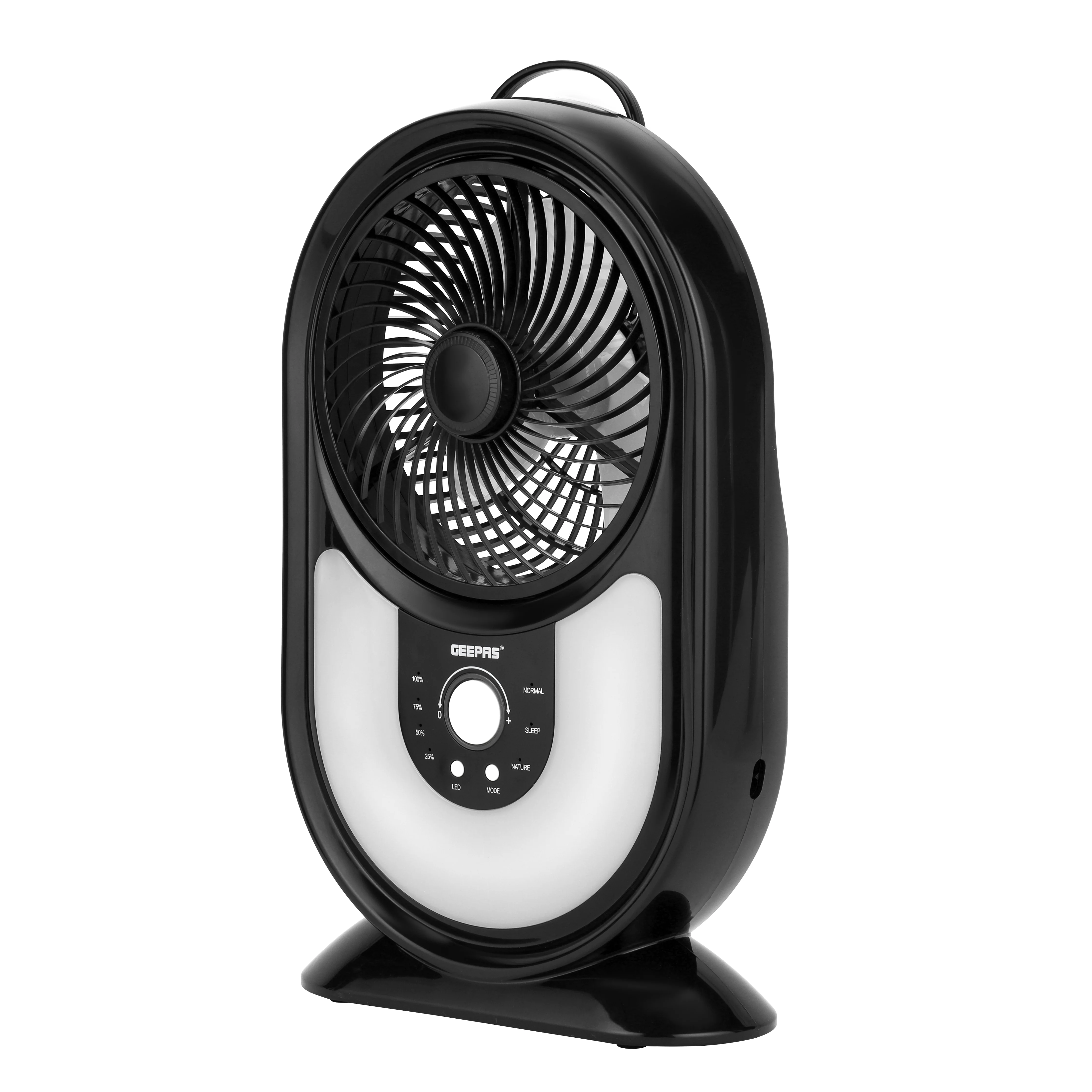 Geepas GF9621 Rechargeable Mini Fan |3-Speed Modes| 40 PCS Ultra-Bright LED Lights| Stepless Speed Switch| Up to 50 Hours Working Time| Compact Portable| 2 Years Warranty - Image 3