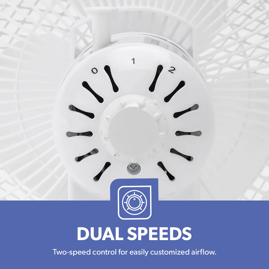 Geepas GF9626 8-Inch 2-in-1 Table & Clip Fan | Super Quiet Copper Motor | 2-Speed Adjustable Control | Wide Oscillation | Compact & Portable Design | 2 Years Warranty - Image 4