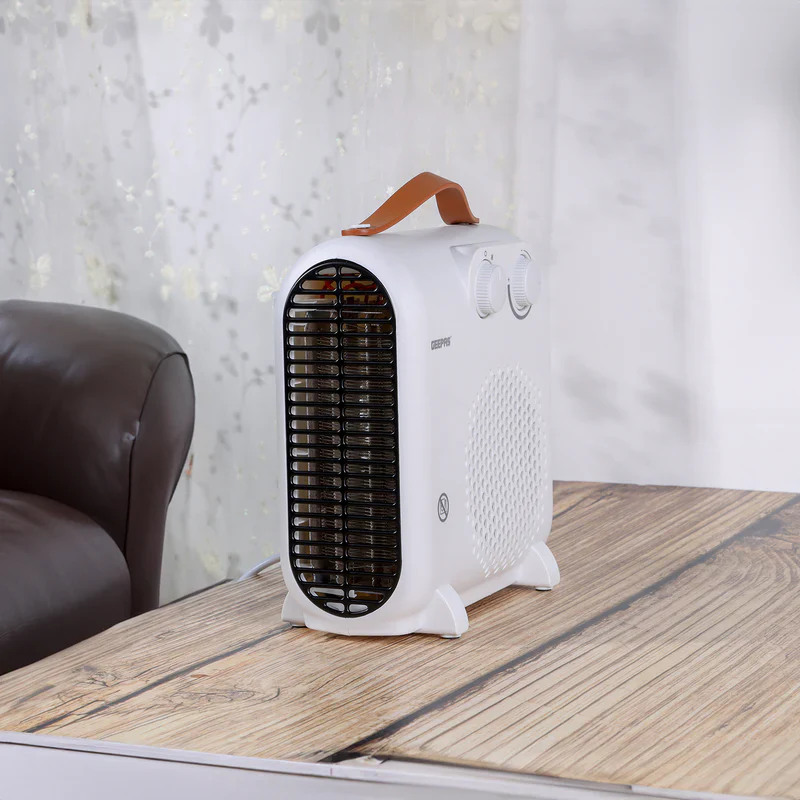 Geepas Fan Heater GFH28547 |3 Modes: Cool, Warm & Hot Wind |2 Power Options: 1000W/2000W |Adjustable Thermostat, Safety Fuse |Ideal for Homes & Offices | 2-Year Warranty - Image 2