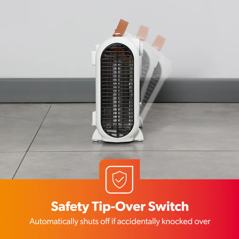 Geepas Fan Heater GFH28547 |3 Modes: Cool, Warm & Hot Wind |2 Power Options: 1000W/2000W |Adjustable Thermostat, Safety Fuse |Ideal for Homes & Offices | 2-Year Warranty - Image 6