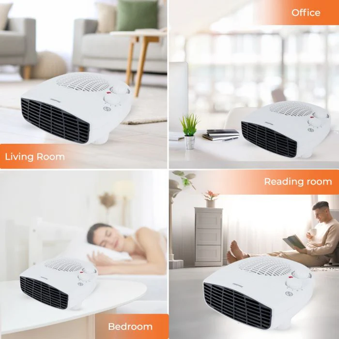 Geepas GFH9522 2000W Fan Heater | 3 Heat Settings Fan/1000W/2000W| Adjustable Thermostat| Powerful Copper Motor| Overheat Protection | Safety Fuse | 2 Years Warranty - Image 7