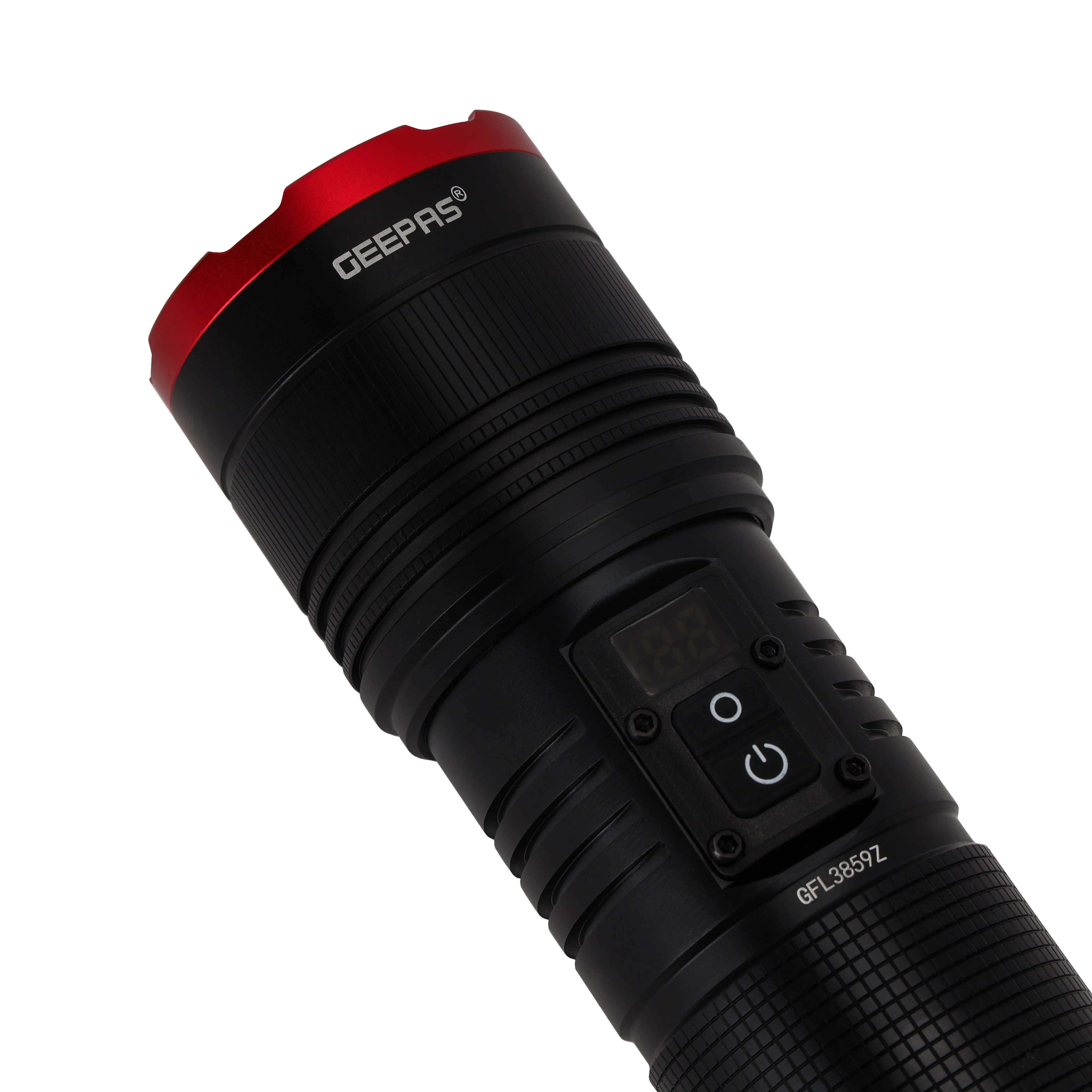 Geepas GFL3859 Zoomable LED Flashlight with Powerbank & Camping Light | Digital Display | 3000 Lumens High Power LED |10000mAh Battery |  Type-C Charging & Emergency Use - Image 5