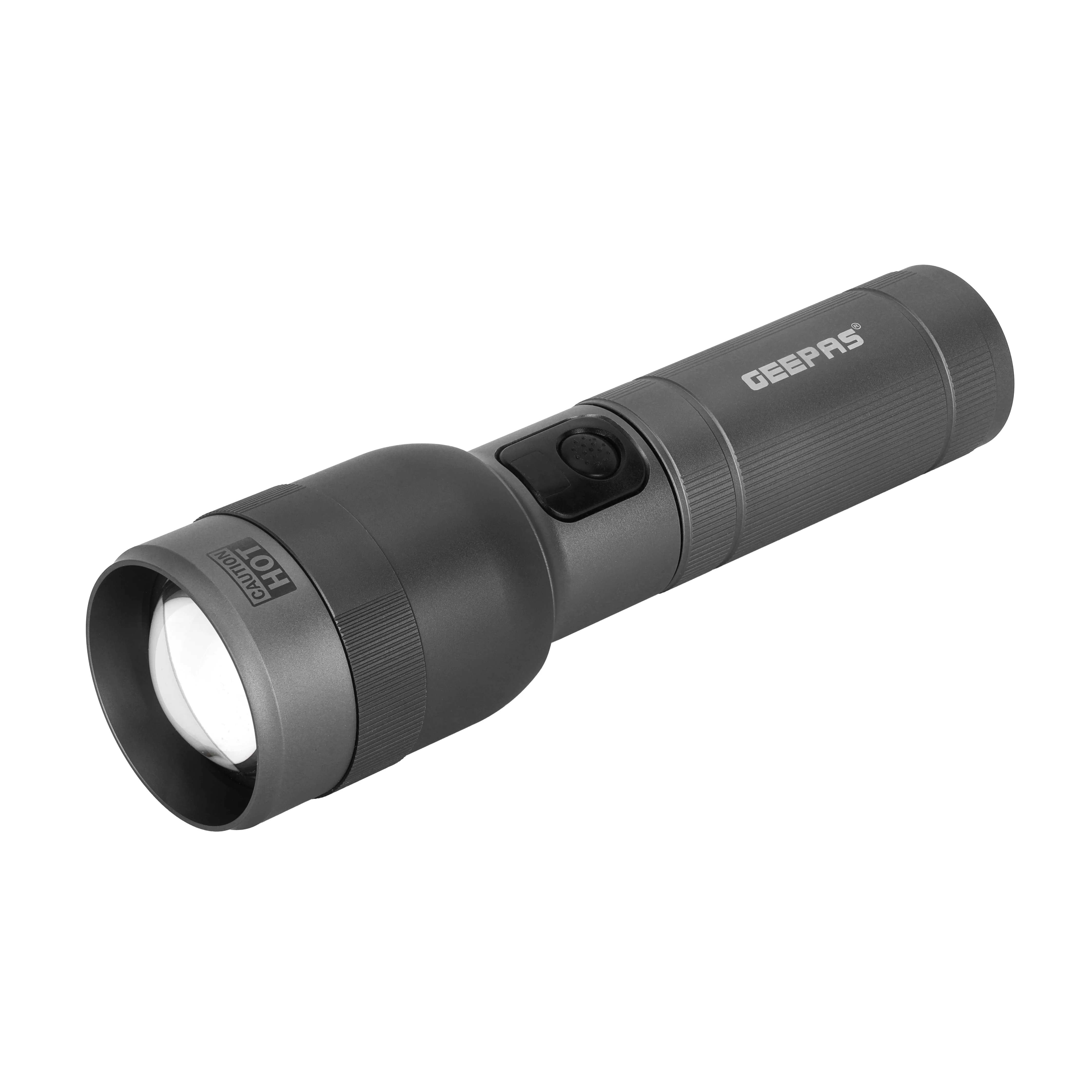 Geepas GFL3874Z 60W Digital Zoomable LED Flashlight | 3000 Lumens Rechargeable Torch with 5000mAh Battery | Type-C Charging | Aluminium Body | Long Runtime | Outdoor Use - Image 2