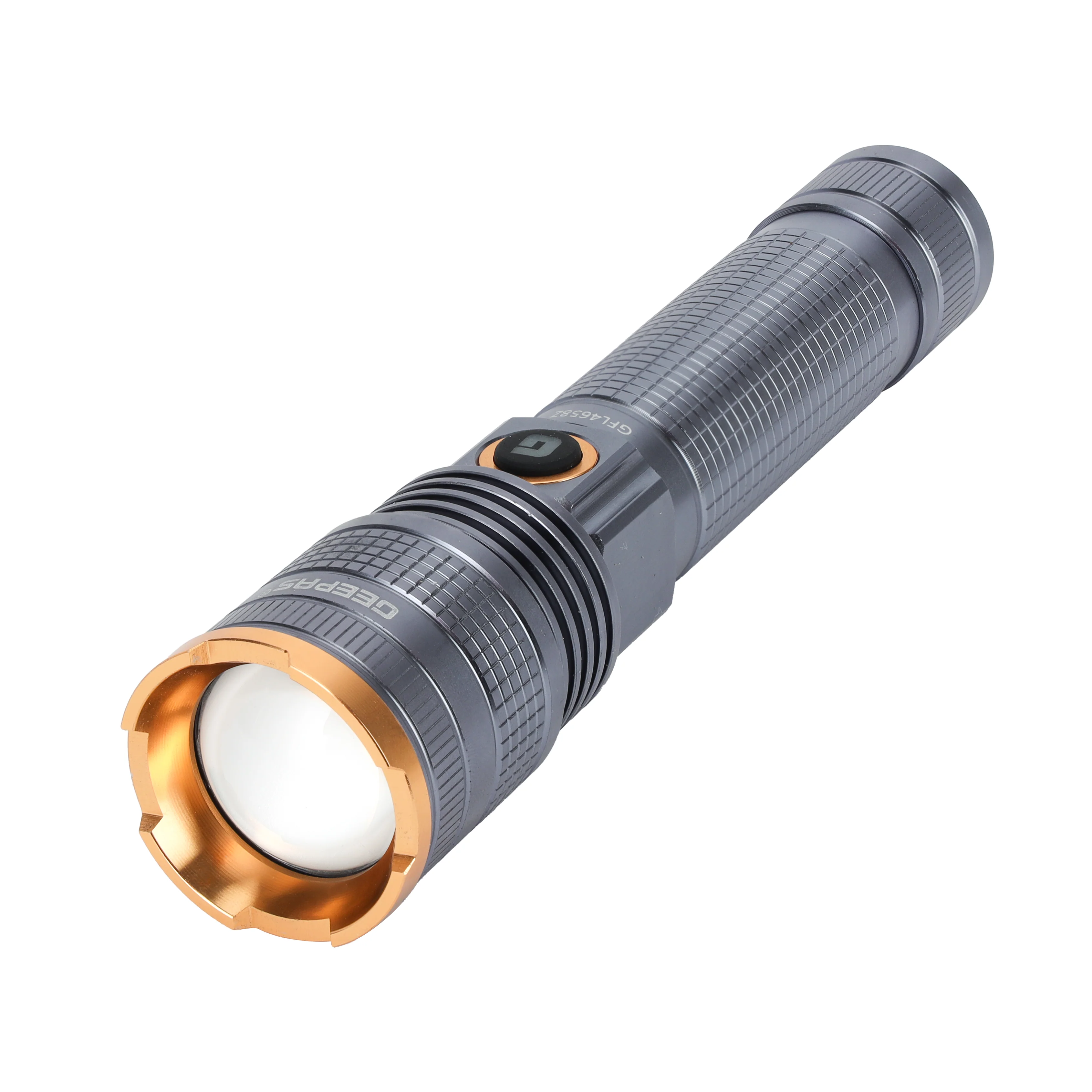 Geepas GFL4658 Zoomable LED Flashlight | 1500 Lumens Brightness| 4000mAh Rechargeable Battery Torch| 6 Hours Working | USB Type-C Fast Charging | Strong Aluminium Body - Image 3