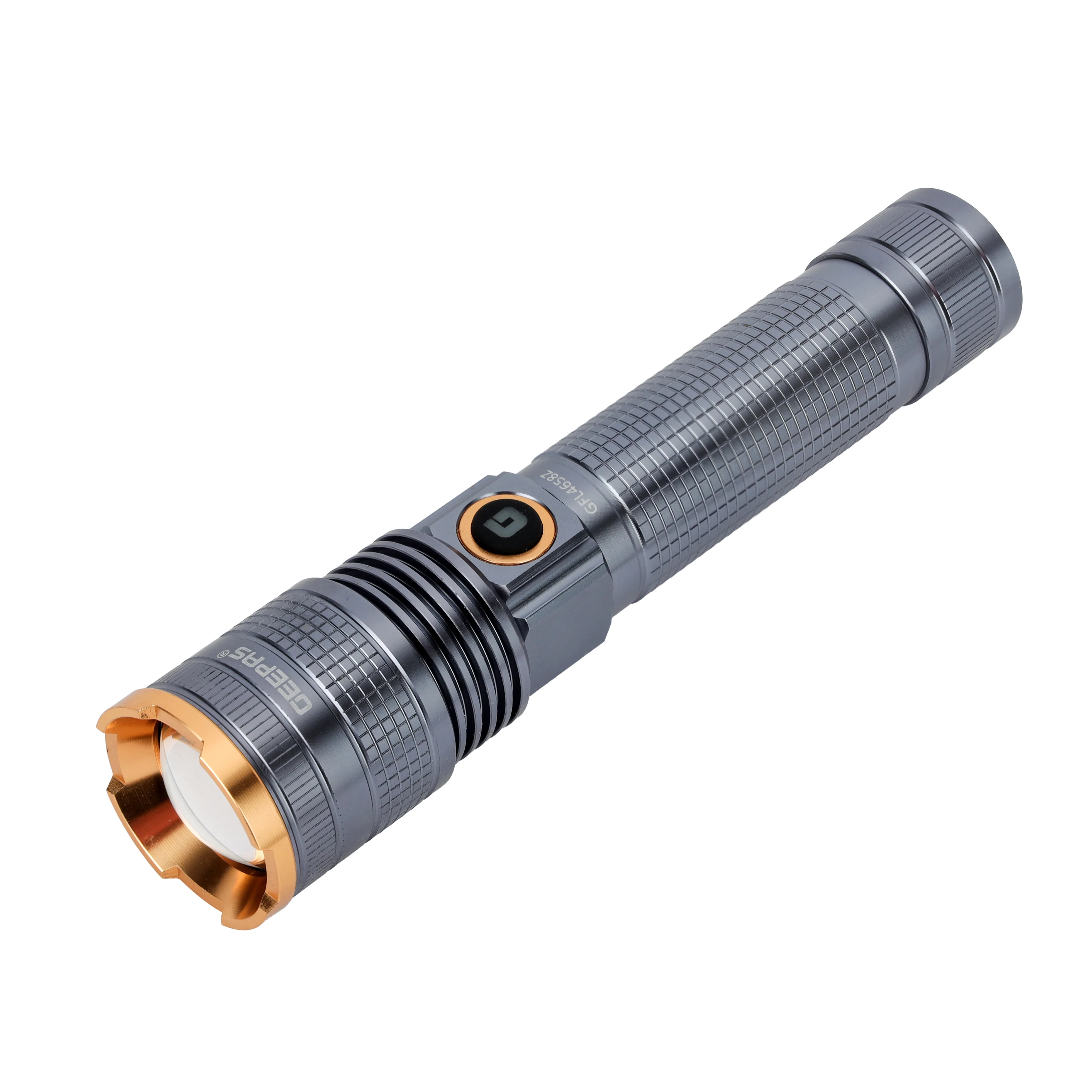 Geepas GFL4658 Zoomable LED Flashlight | 1500 Lumens Brightness| 4000mAh Rechargeable Battery Torch| 6 Hours Working | USB Type-C Fast Charging | Strong Aluminium Body - Image 4