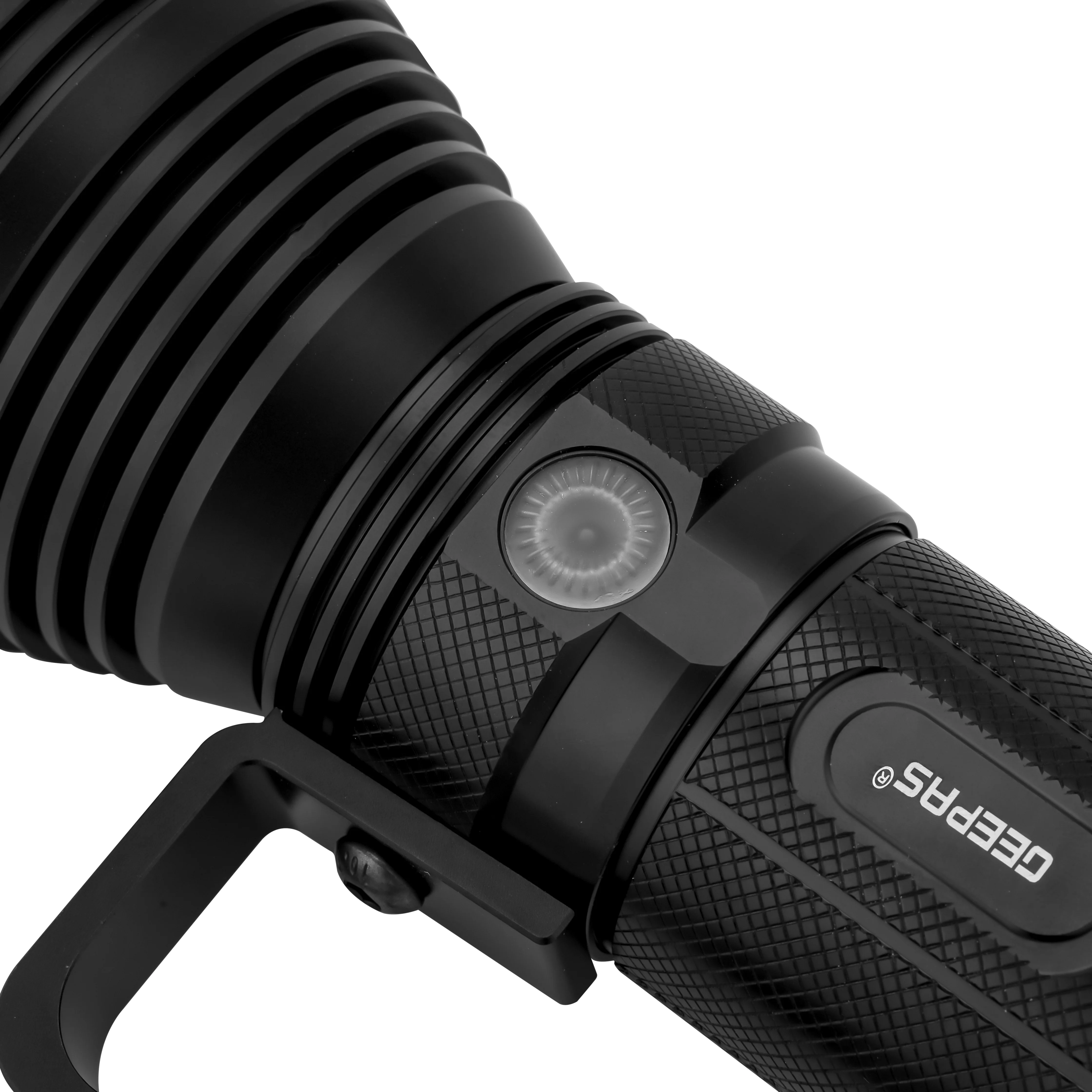 Geepas Rechargeable LED Flashlight GFL51064, 50W, 5000lm, 6000-7000K, 15h runtime, IPX5 waterproof, aluminum body, lithium battery, mobile charging, black - Image 5