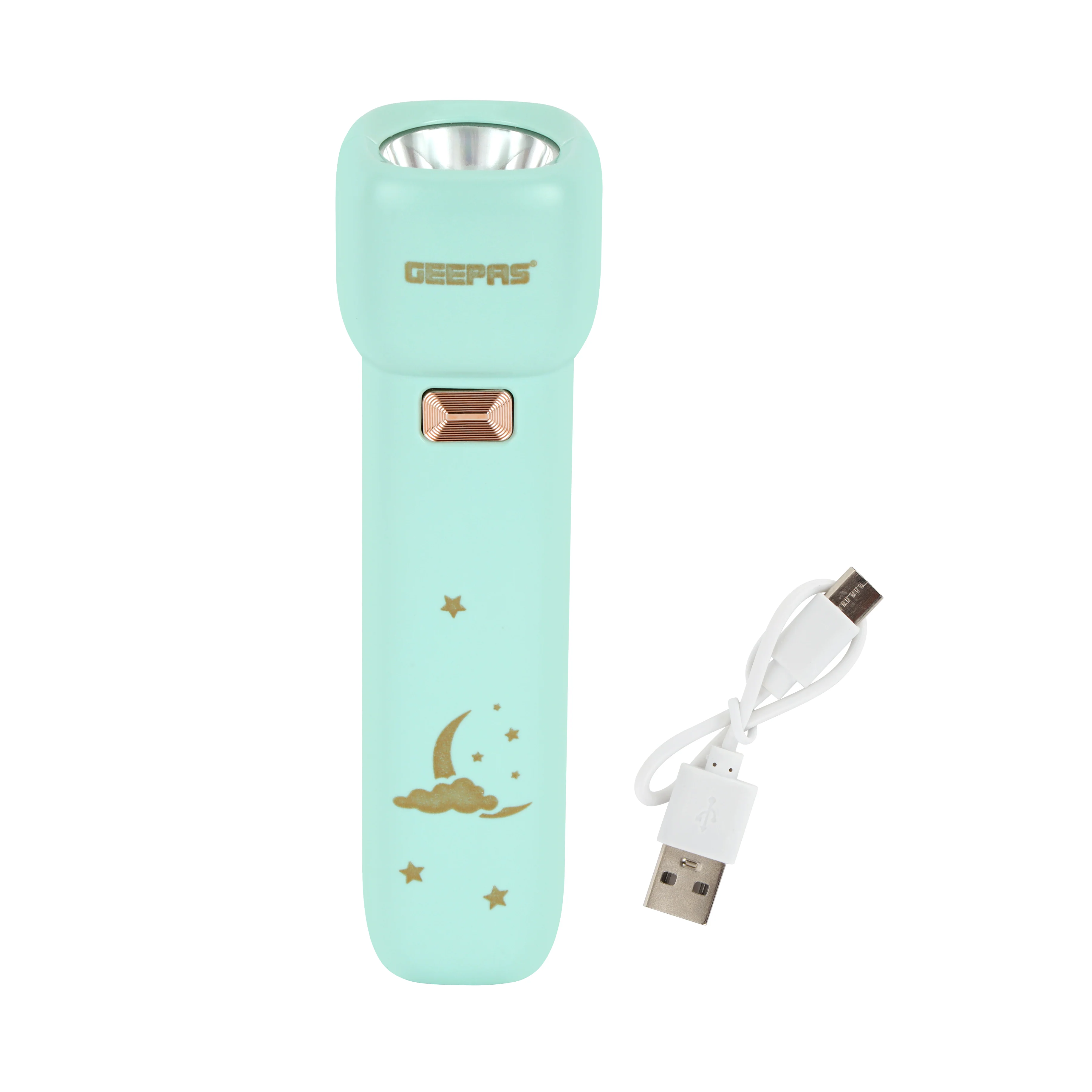 Geepas GFL51092  Rechargeable LED Flashlight | Type-C Charging | 1500mAh Lithium Battery | 1W High Brightness LED | Up to 17 Hours Working Time | For Emergency Torch Uses - Image 2
