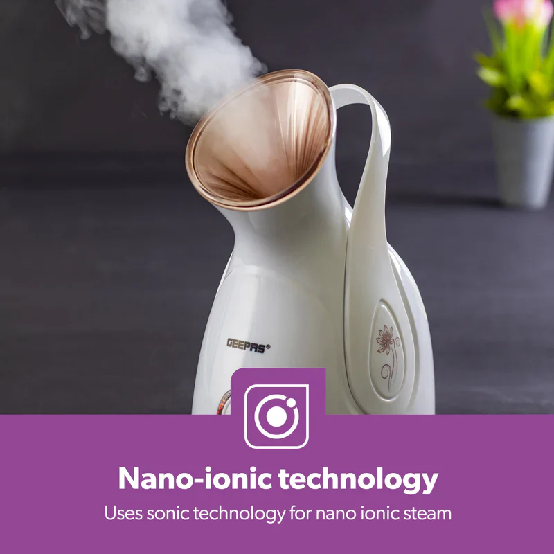 Geepas GFS63041 Facial Steamer | 280W Nano-Iconic Facial Steaming Device | 100ml Water Tank| One-Touch Operation| Rapid Mist in 50 Sec & Auto Shut-Off| 2 Years Warranty - Image 4