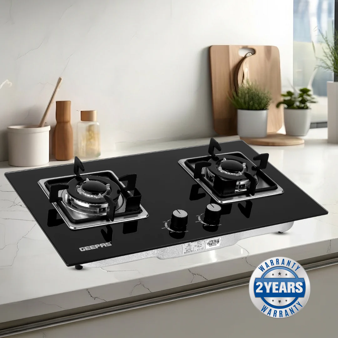 Geepas GGC31018 2-In-1 Built-In Gas Hob |  Premium Tempered Glass Panel |  Sabaf Burners |  Automatic Ignition System & Low Gas Consumption for Modern Kitchens - Image 6