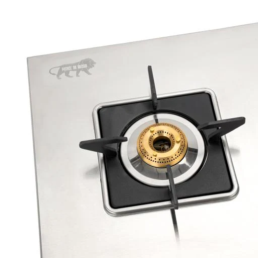 Geepas GGC31038 Stainless Steel Gas Cooker | 2 Burner LPG Stove| Auto-Ignition| Durable Brass Burners| Heavy Duty Pan Support| Safe & Efficient Cooking| 2 Years Warranty - Image 6