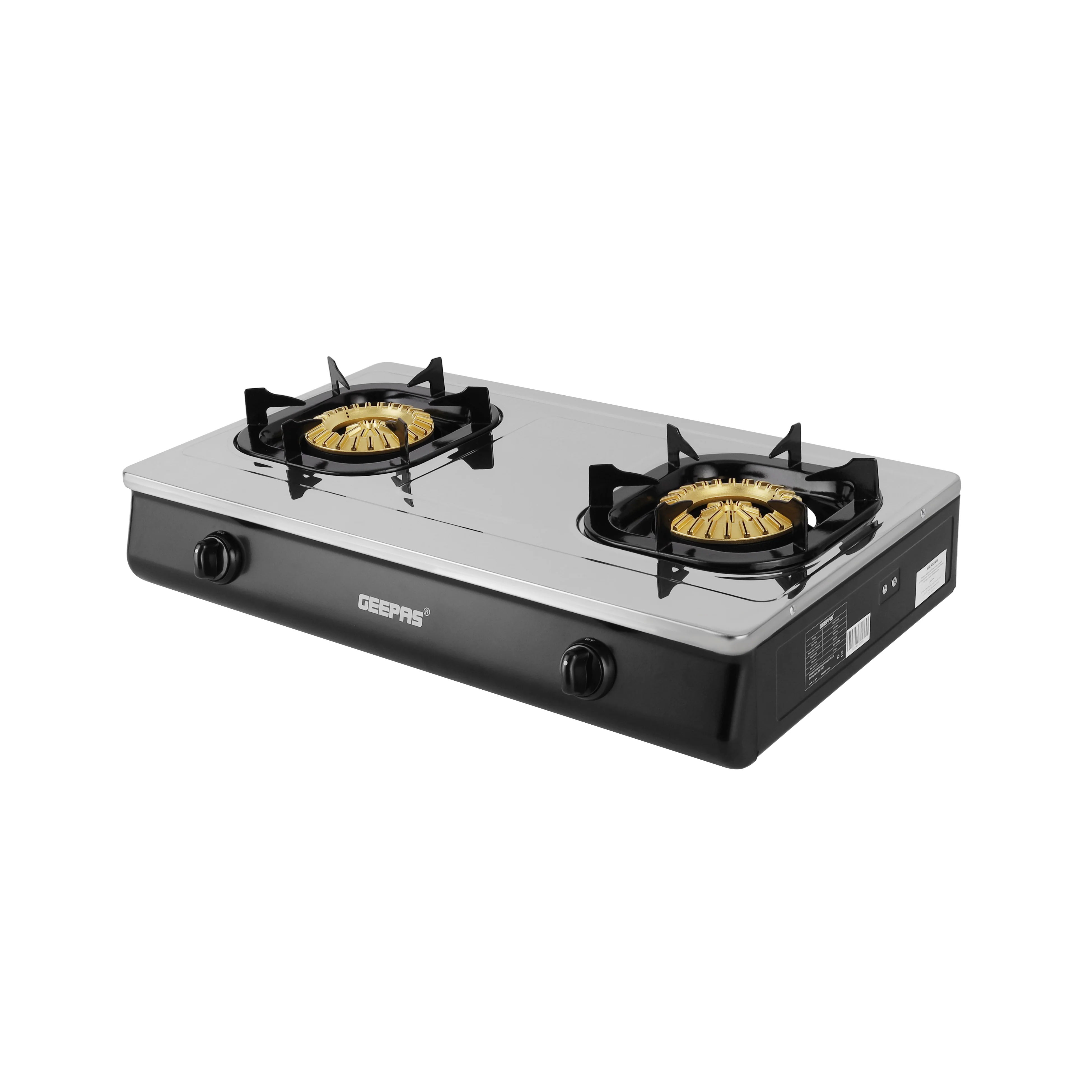 Geepas GGC31040 Stainless Steel Gas Cooker | Heavy Duty Brass Burners | Automatic Ignition System | Low Gas Consumption & Durable Pan Support for Modern Kitchens - Image 4