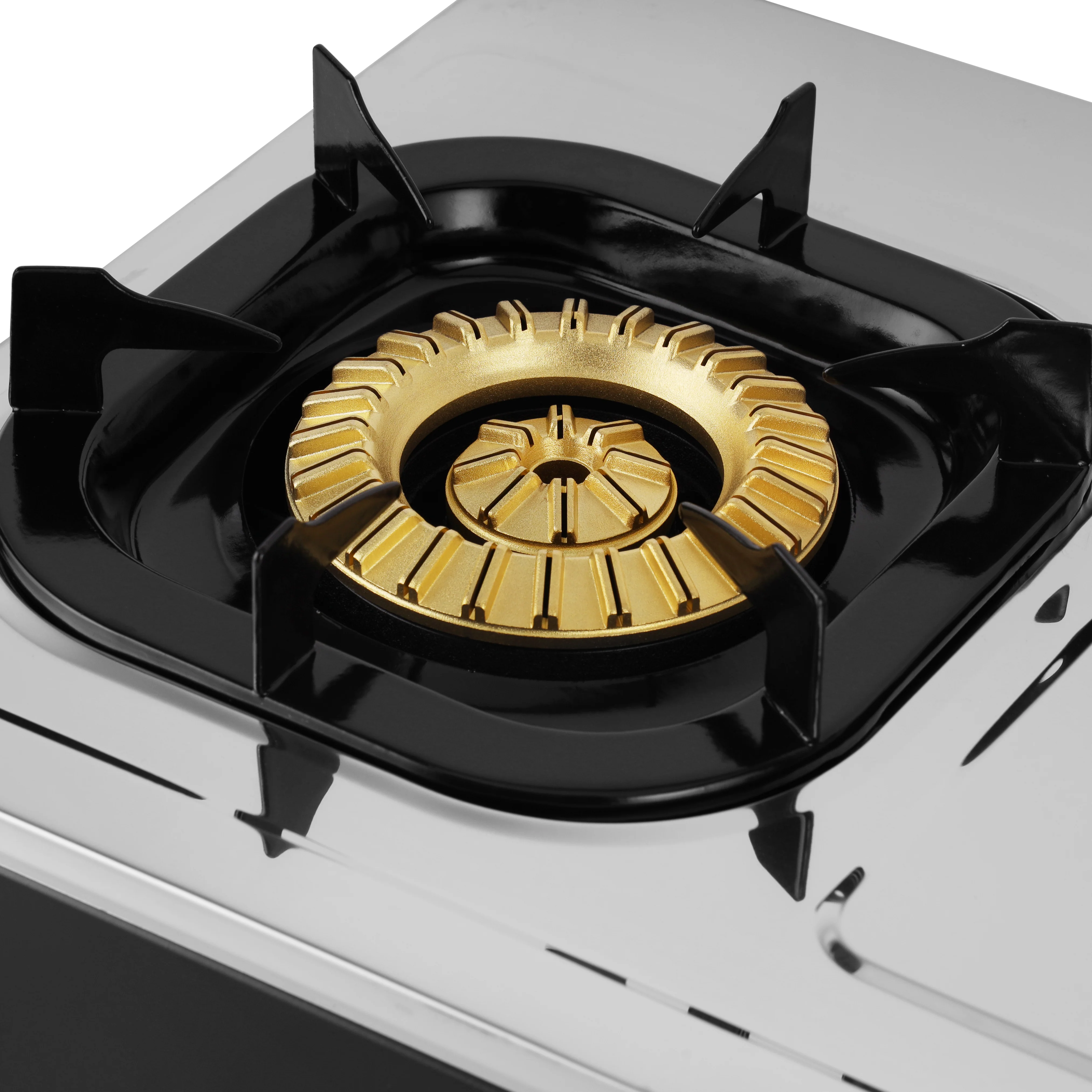 Geepas GGC31040 Stainless Steel Gas Cooker | Heavy Duty Brass Burners | Automatic Ignition System | Low Gas Consumption & Durable Pan Support for Modern Kitchens - Image 6