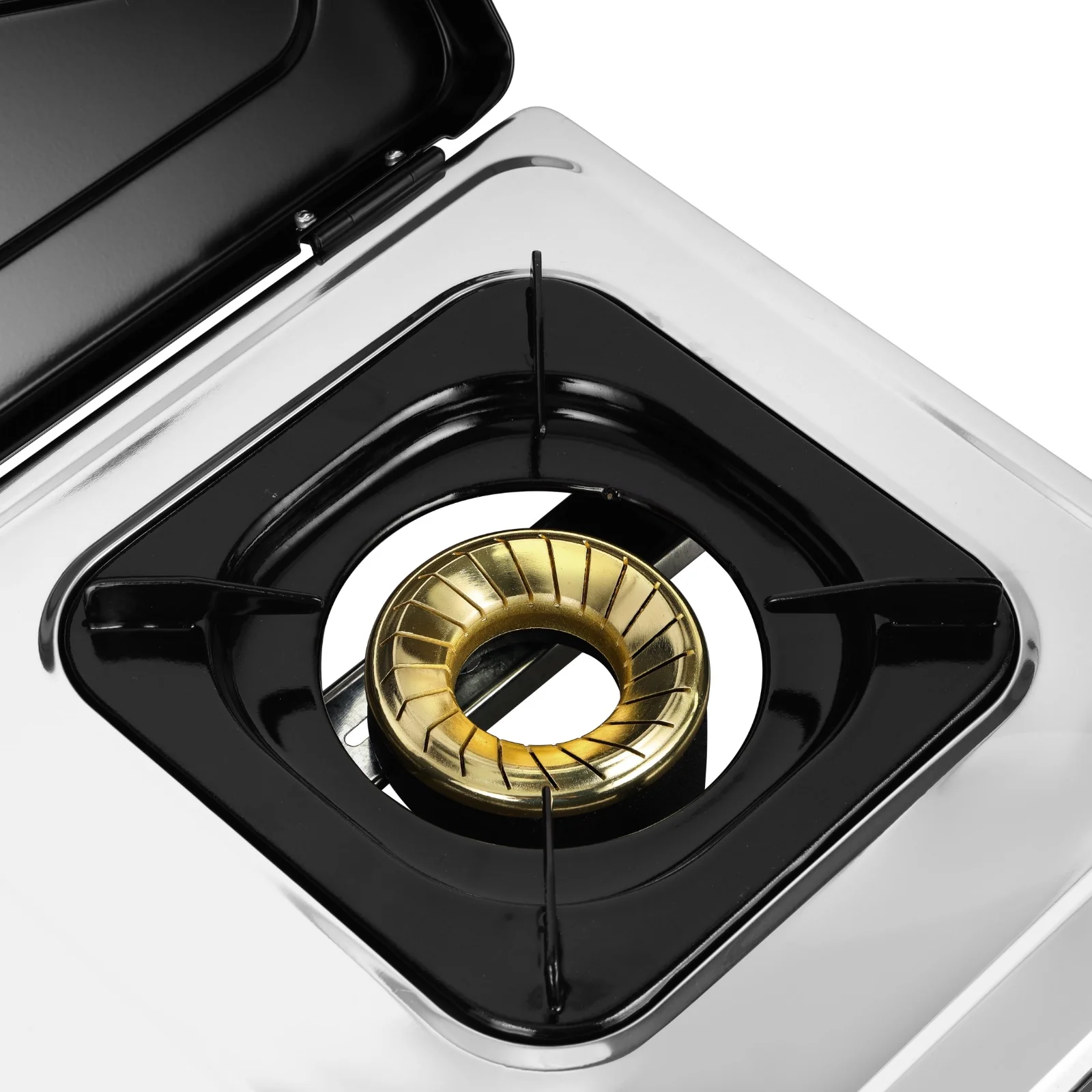 Geepas GGC31069 Stainless Steel Gas Cooker | Heavy Duty Cast Iron Burners| Automatic Ignition System| Polished Durable Frame & Gas Saving Design for Efficient  Cooking - Image 4