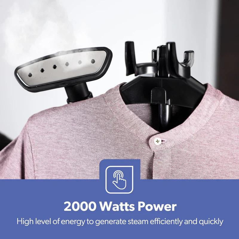 Geepas GGS25020 Garment Steamer | 2000W Powerful Upright Steamer with 3L Water Tank | 46g/min Continuous Steam | 2 Speed Settings | Adjustable Pole | 2 Years Warranty - Image 3