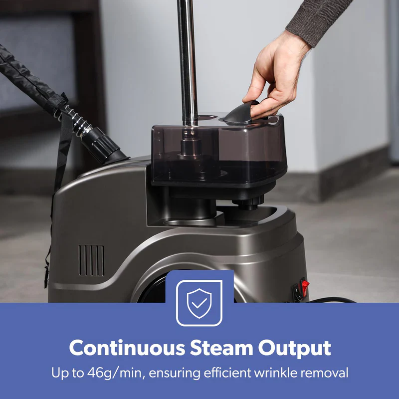 Geepas GGS25020 Garment Steamer | 2000W Powerful Upright Steamer with 3L Water Tank | 46g/min Continuous Steam | 2 Speed Settings | Adjustable Pole | 2 Years Warranty - Image 7