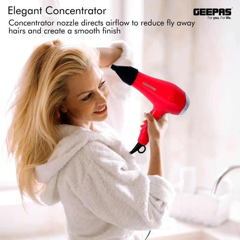 Geepas GH8078 Hair Dryer|1500W Powerful DC Motor| 3 Heat & 2 Speed Settings| Cool Shot Function| Overheat Protection| Detachable Filter| Long-Life Motor| 2 Years Warranty - Image 4