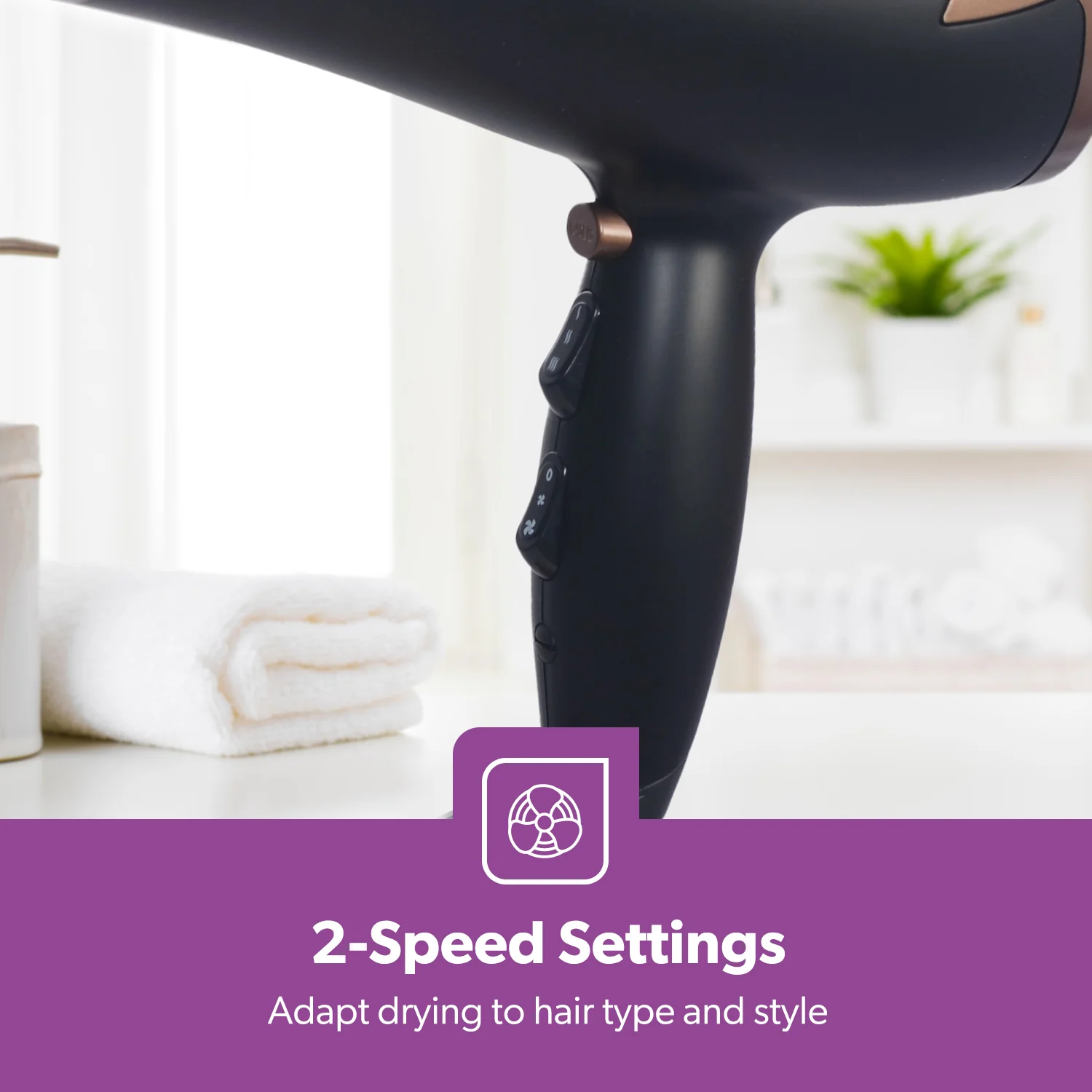 Geepas GH8643 Hair Dryer | 2200W Powerful Motor|  3 Heat & 2 Speed Settings|  Cool Shot|  Hang-Up Hook|  Concentrator Nozzle|  Detachable Cap | 2 Years Warranty - Image 4