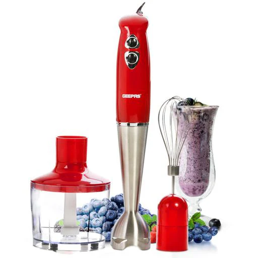 Geepas GHB43018UK Hand Blender | 400W DC Motor | 2 Speed Control| Stainless Steel Stick| 860ml Chopper  & Egg Whisk |  Durable & Easy to Clean|  2 Years Warranty - Image 2