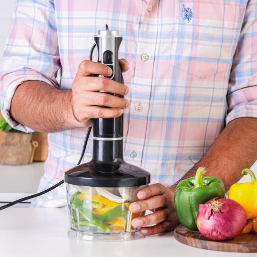 Geepas GHB43023 4-in-1 Hand Blender | 400W | 600ml Cup| 500ml Chopper| Whisk & Detachable Stainless Steel Shaft | 2 Speed Control| Easy to Clean | 2 Years Warranty - Image 3