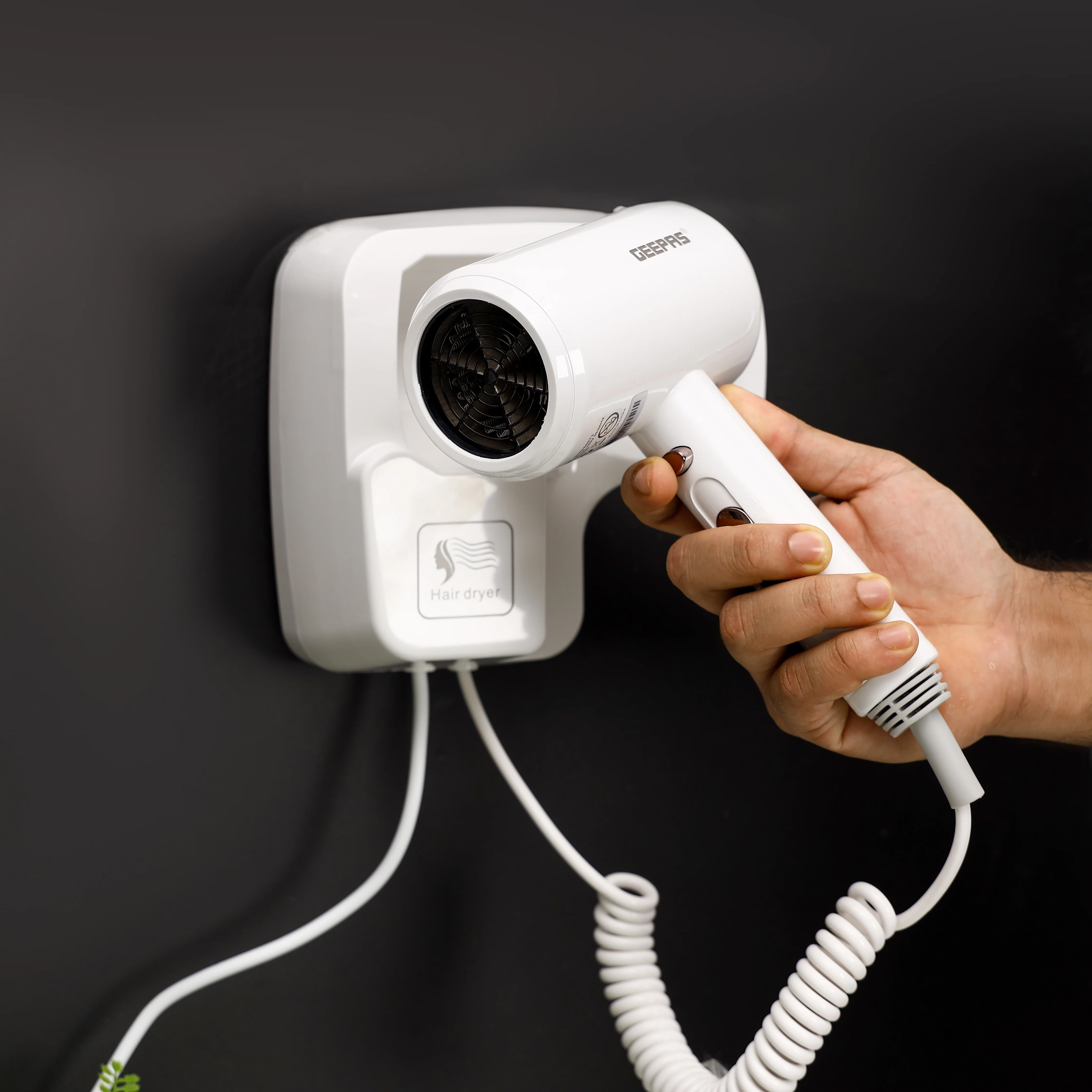 Geepas GHD86073 Wall-Mounted Hair Dryer | 1200W Powerful Motor| Cool Shot Function| Constant Temperature| Overheat & Noise Protection| Fast Drying| 2 Years Warranty - Image 4