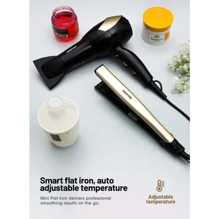 Geepas GHF86055 3-in-1 Hair Dryer, Hair Straightener & Hair Curler | 2200W Power| Ceramic Plates| Cool Shot Function| PTC Heater| 360° Swivel Cord & LED Power Indicator - Image 6