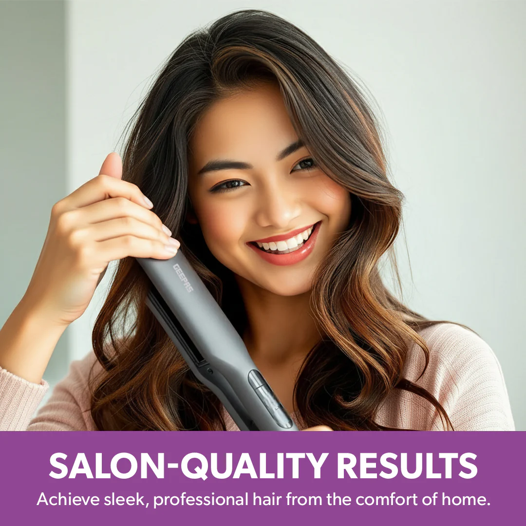 Geepas GHS86005 Digital Thermo-Ceramic Hair Straightener | LED Display | 230°C Heat| Floating Ceramic Plates| Fast Heat Recovery| Lockable Handle & Auto Shut Off Safety - Image 3