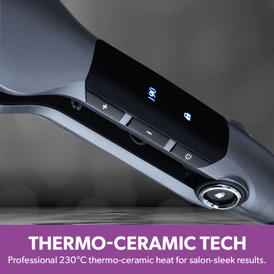 Geepas GHS86005 Digital Thermo-Ceramic Hair Straightener | LED Display | 230°C Heat| Floating Ceramic Plates| Fast Heat Recovery| Lockable Handle & Auto Shut Off Safety - Image 7
