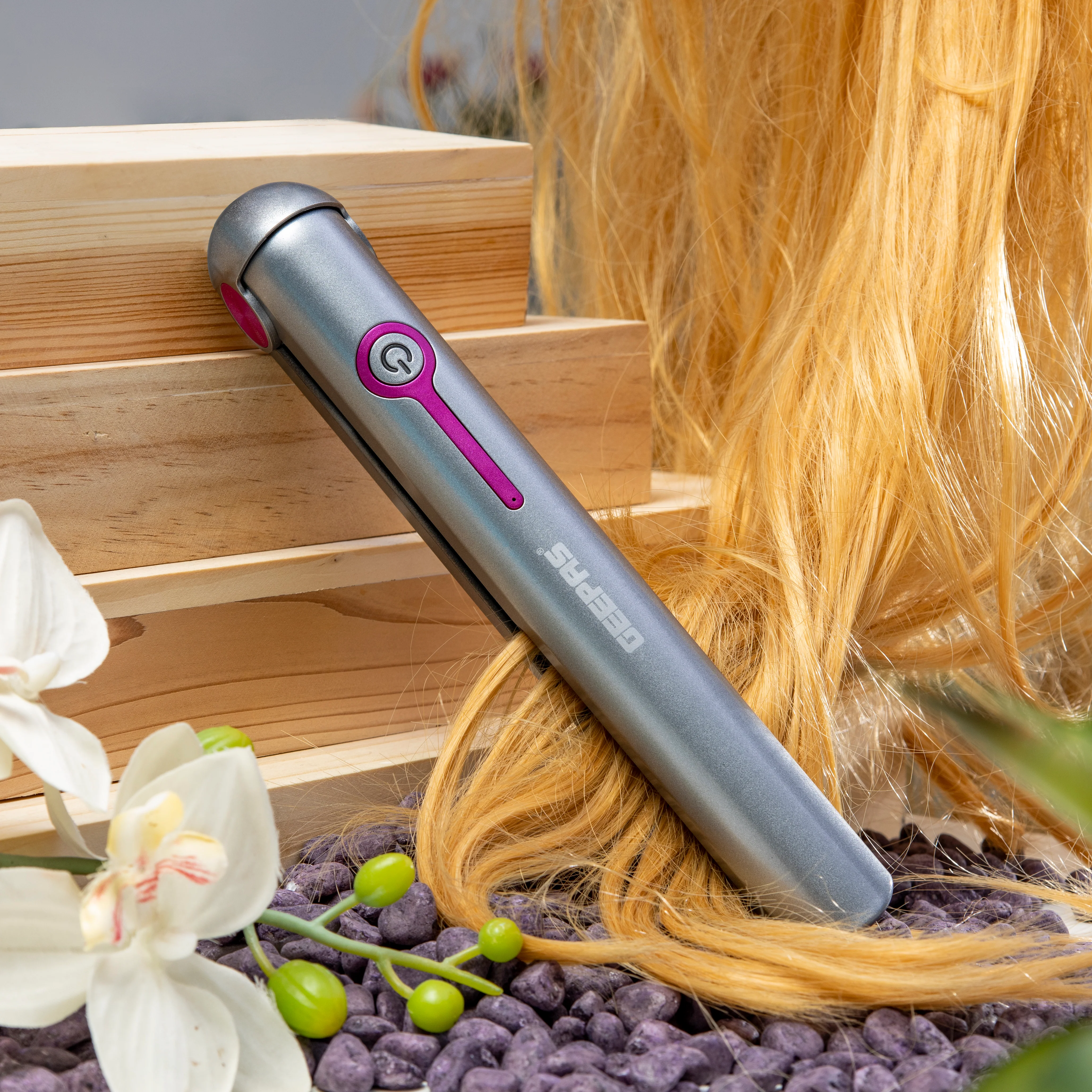 Geepas GHS86057 Rechargeable Hair Straightener | Ceramic-Coated Floating Plates | 30 Minutes Cordless Usage | Fast Heating| Compact| Lightweight Design | 2-Year Warranty - Image 3