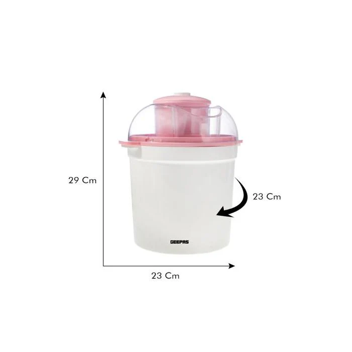 Geepas GIM63027UK Ice Cream Maker Machine - BPA Free | Makes Delicious Soft Ice Cream, Gelato, Frozen Yoghurt & Sorbet Machine with Easy to Clean Aluminum Bowl - 1.5QT | 2 Years Warranty - Image 10