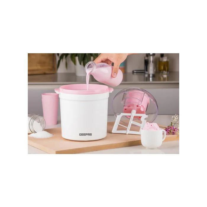 Geepas GIM63027UK Ice Cream Maker Machine - BPA Free | Makes Delicious Soft Ice Cream, Gelato, Frozen Yoghurt & Sorbet Machine with Easy to Clean Aluminum Bowl - 1.5QT | 2 Years Warranty - Image 9