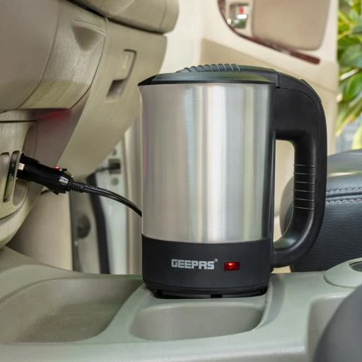 Geepas GK38047 Stainless Steel Truck Travel Kettle | 0.5L Capacity| 24V 250W Portable Design | Auto Shut-Off | Boil Dry Protection | Safe & Durable | 2 Years Warranty - Image 3