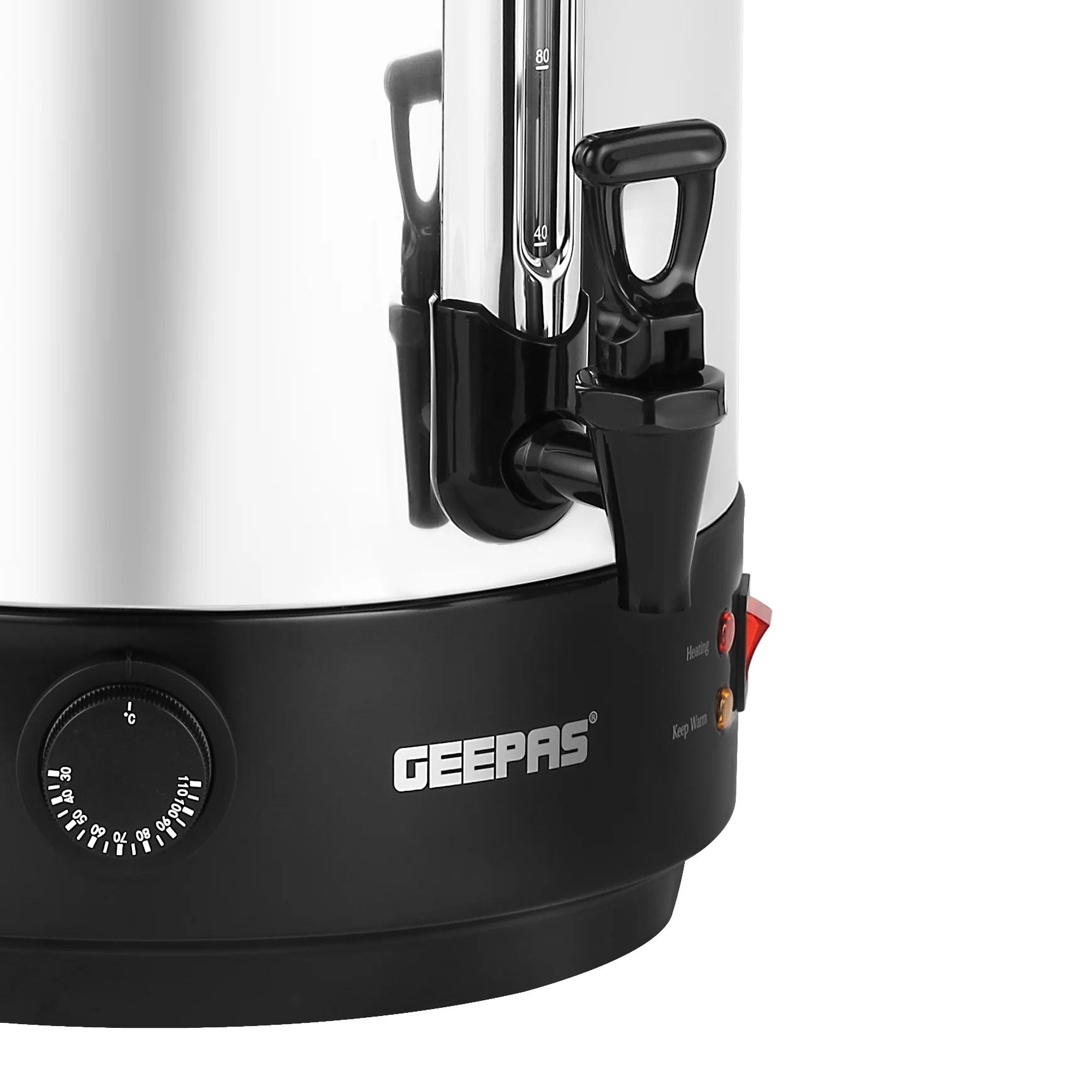 Geepas GK38064UK  30 Litre Stainless Steel Water Boiler  | Adjustable Thermostat| Boil-Dry Protection| 2500W Fast Heating| Cool Touch Handle| Office Catering Use Pro - Image 3