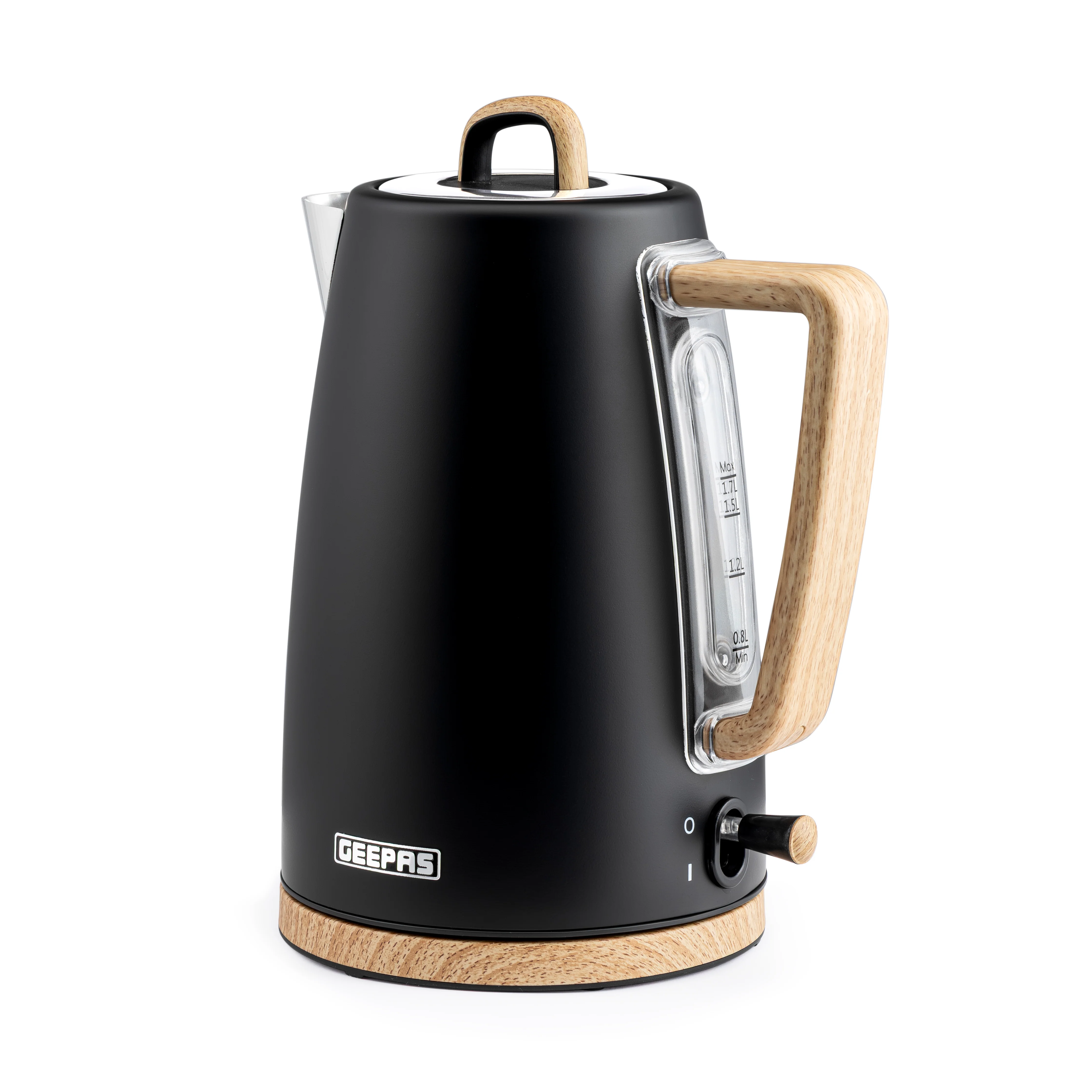 Geepas GK38072UK-BK 1.7L Stainless Steel Electric Kettle | 3000W Rapid Boil Performance| Safe Strix Controller| Water Level Indicator| Auto Shut-Off & Boil-Dry Protection - Image 3
