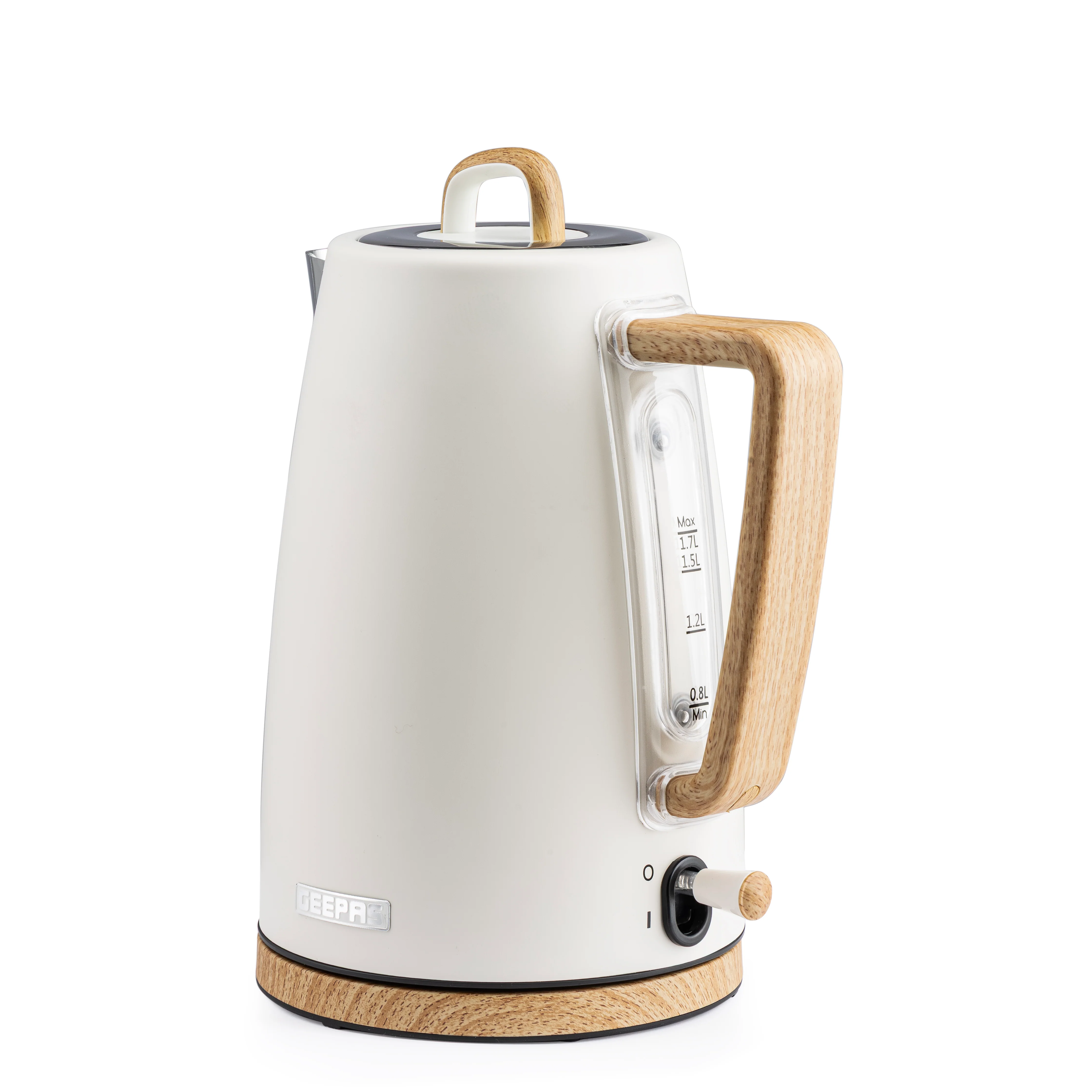 Geepas GK38072UK-CR 1.7L Stainless Steel Electric Kettle | 3000W Rapid Boil | Strix Safety Controller| Clear Water Level Indicator| Auto Shut-Off & Boil-Dry Protection - Image 3