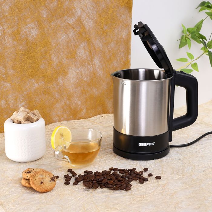 Geepas GK5418 1350W Travel Electric Kettle - Stainless Steel Housing, Boil-Dry & Overheat Protection |Boiler for Hot Water, Tea & Coffee | 1.0L | 2 Year Warranty - Image 3